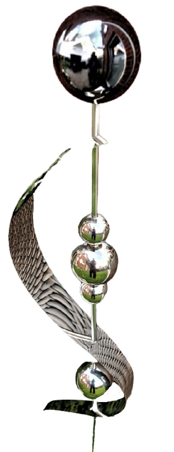 Jürgen Bocker - Gartenambiente Gartenstecker Merkur Edelstahl schwarz poliert 150 cm Beetstecker Gartenstecker