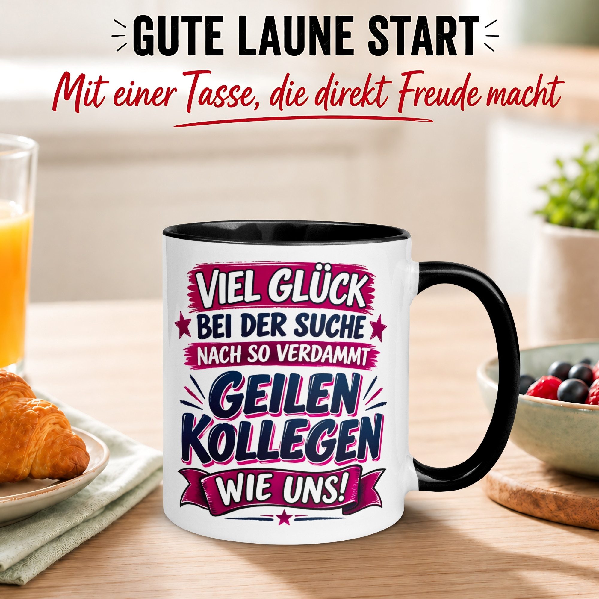 Momentals Tasse Wir waren mit Abstand die Besten – Abschiedsgeschenk Kollegin Kollegen, Gratis Versand · Links-&Rechtshänder · Spülmaschinenfest – Bild 3 von 5