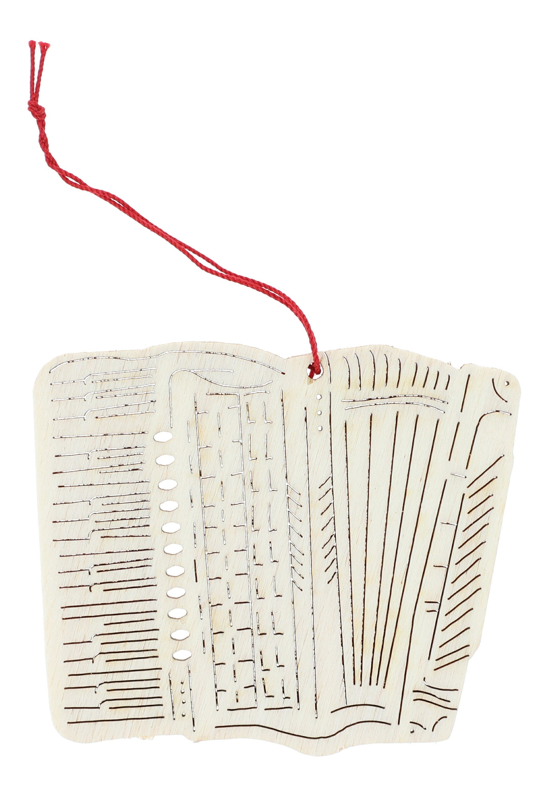Musikboutique Dekohänger (5 St), Akkordeon-Anhänger Pappelholz, aus Musik