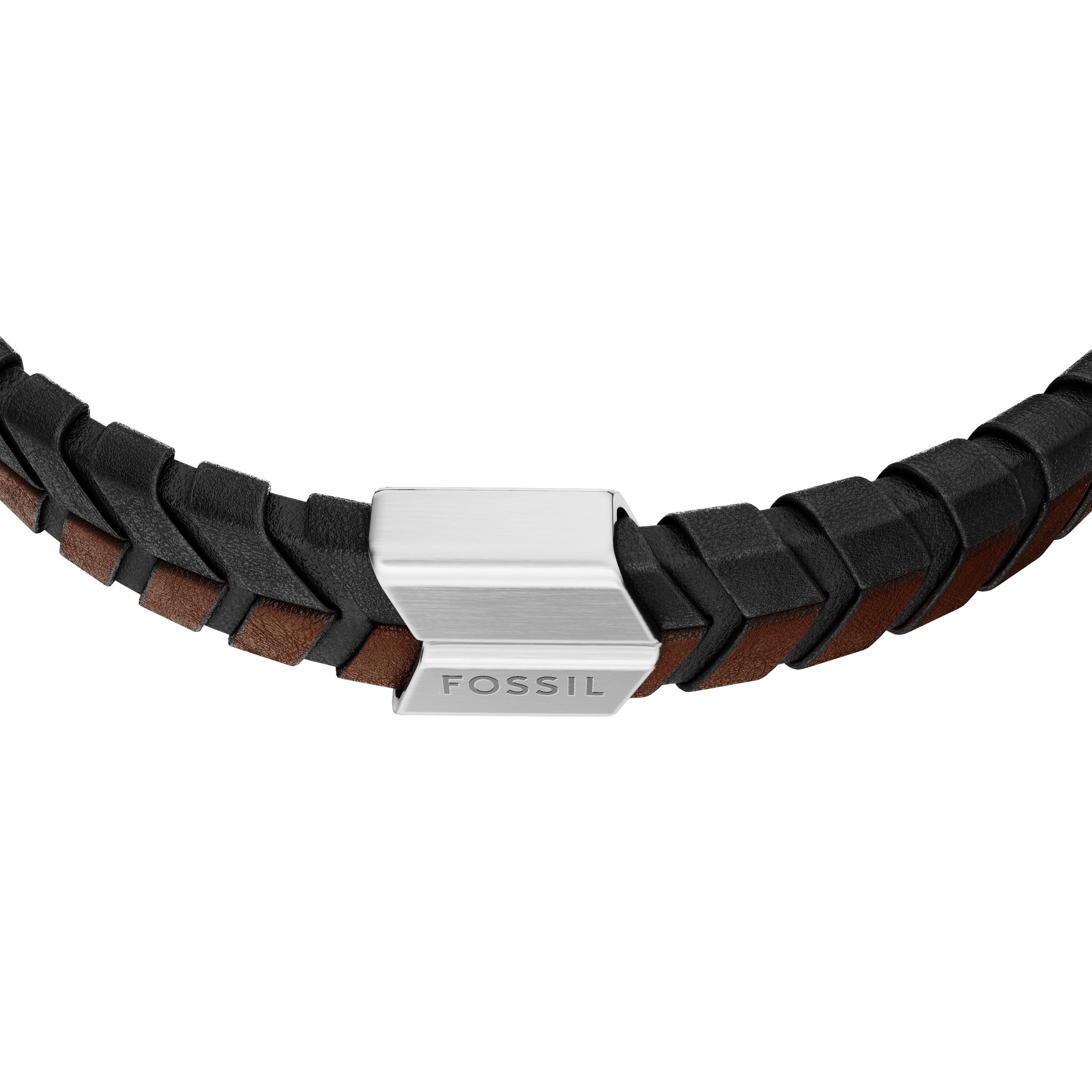 Fossil Armband Schmuck Geschenk Edelstahl Leder Armschmuck Armkette Jewelry