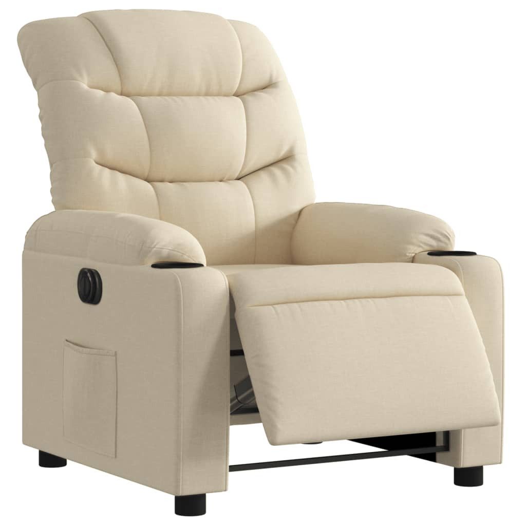 vidaXL Sessel Relaxsessel Elektrisch Creme Stoff günstig online kaufen