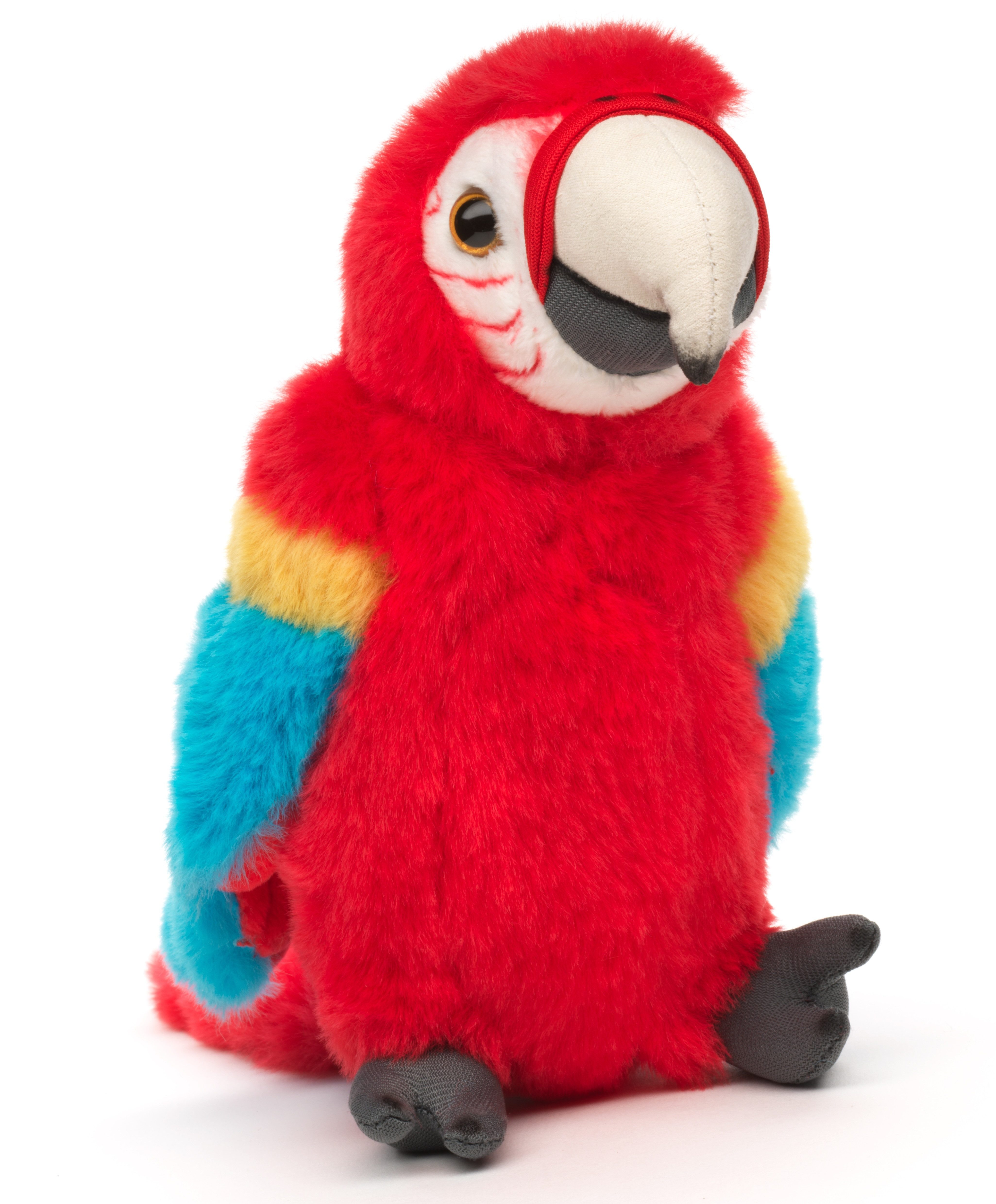 Uni-Toys Kuscheltier Papagei - verschiedene Modelle - Plüsch-Vogel - Plüschtier, zu 100 % recyceltes Füllmaterial