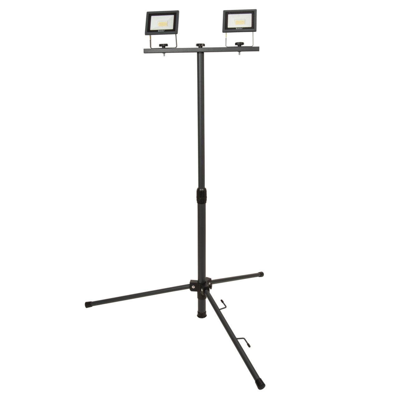 UNITEC Baustrahler UniTec LED Strahler mit Stativ 2 x 14 W 1700 lm, Inkl. Leuchtmittel, Nicht dimmbar ohne Bewegungsmelder