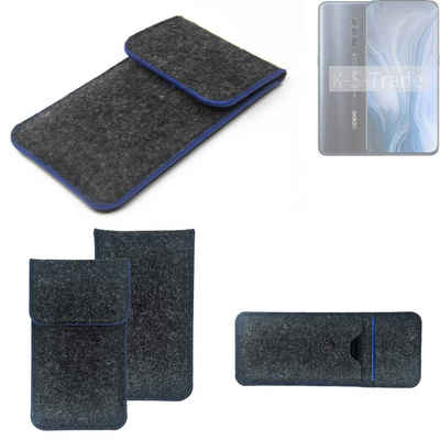 K-S-Trade Handyhülle für Oppo Reno10 Global, Handy-Hülle Schutz-Hülle Filztasche Pouch Tasche Case Sleeve