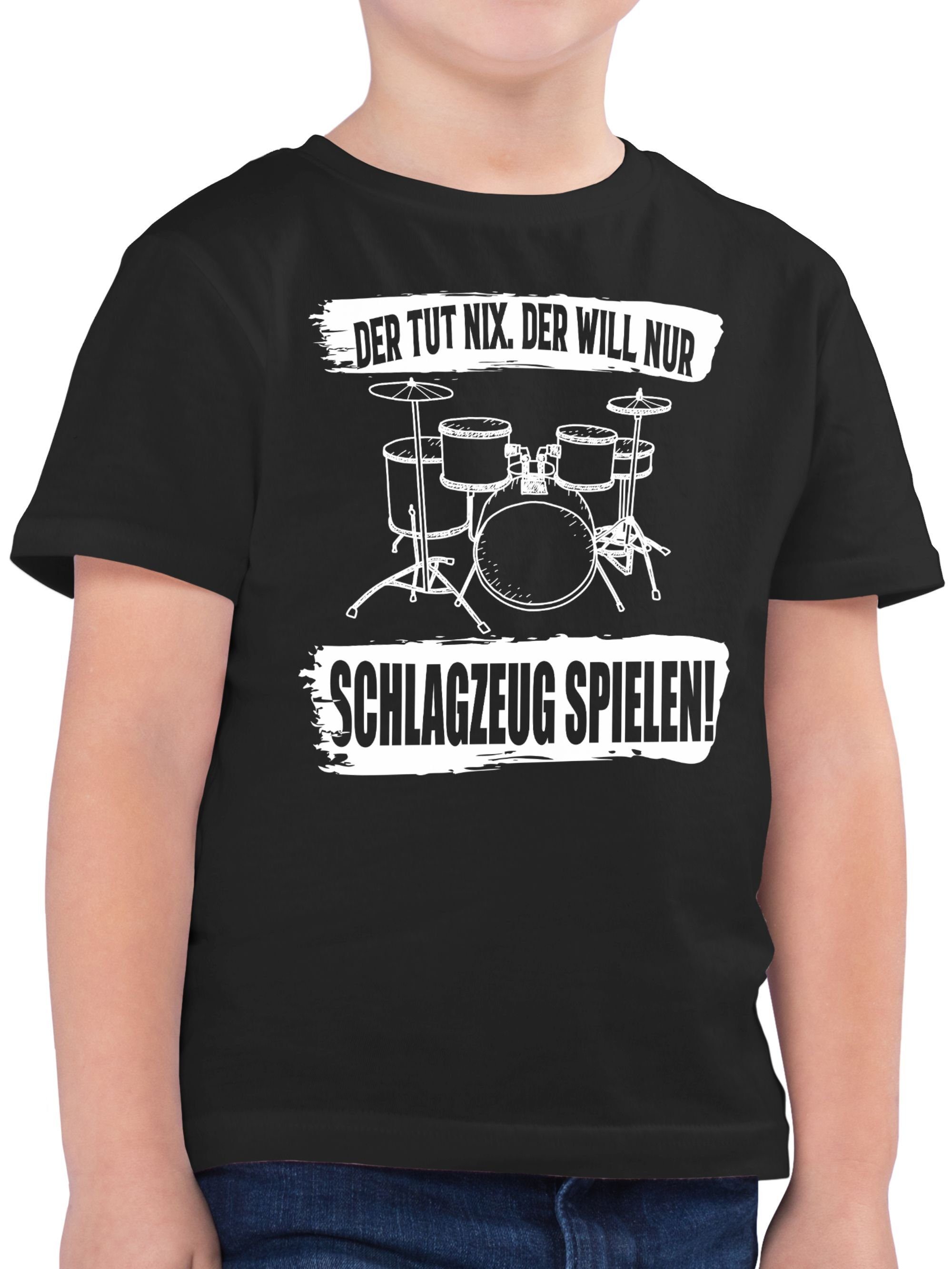 Schwarz Der Shirtracer nix. nur tut Schlagzeug 1 der spielen. Co T-Shirt will Kinderkleidung und