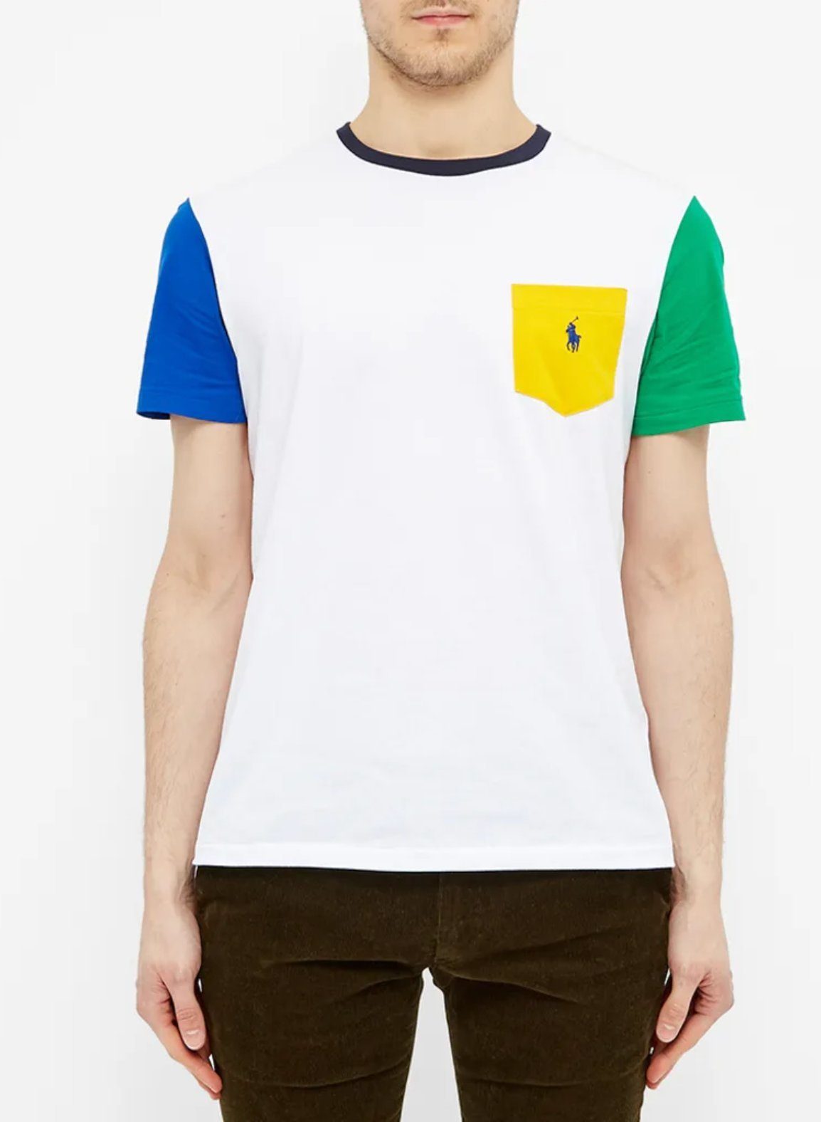 Polo Ralph Lauren T-Shirt Colour Block Pocket Tee Jersey Preppy T-Shirt Shirt