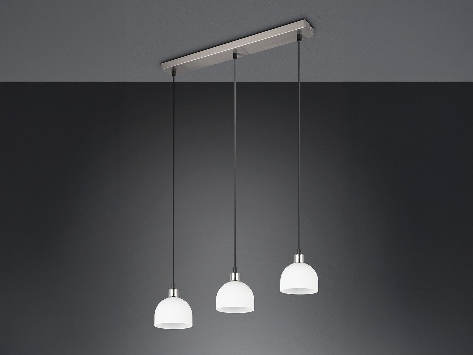 Reality Leuchten Pendelleuchte, ohne Leuchtmittel, Hängelampe für Esstisch oder Kücheninsel, Lampenschirm Milch-Glas