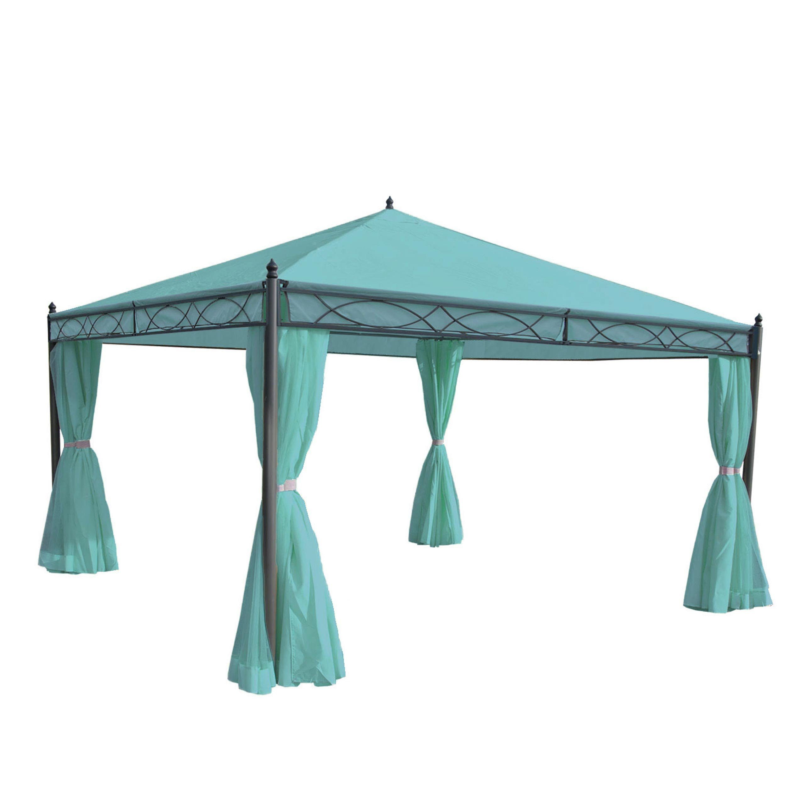MCW Pergola Calpe-P, BxTxH: 400x400x290 cm, UV-Schutz UV50+, Mit Seitenwand, Regulierbarer Windschutz