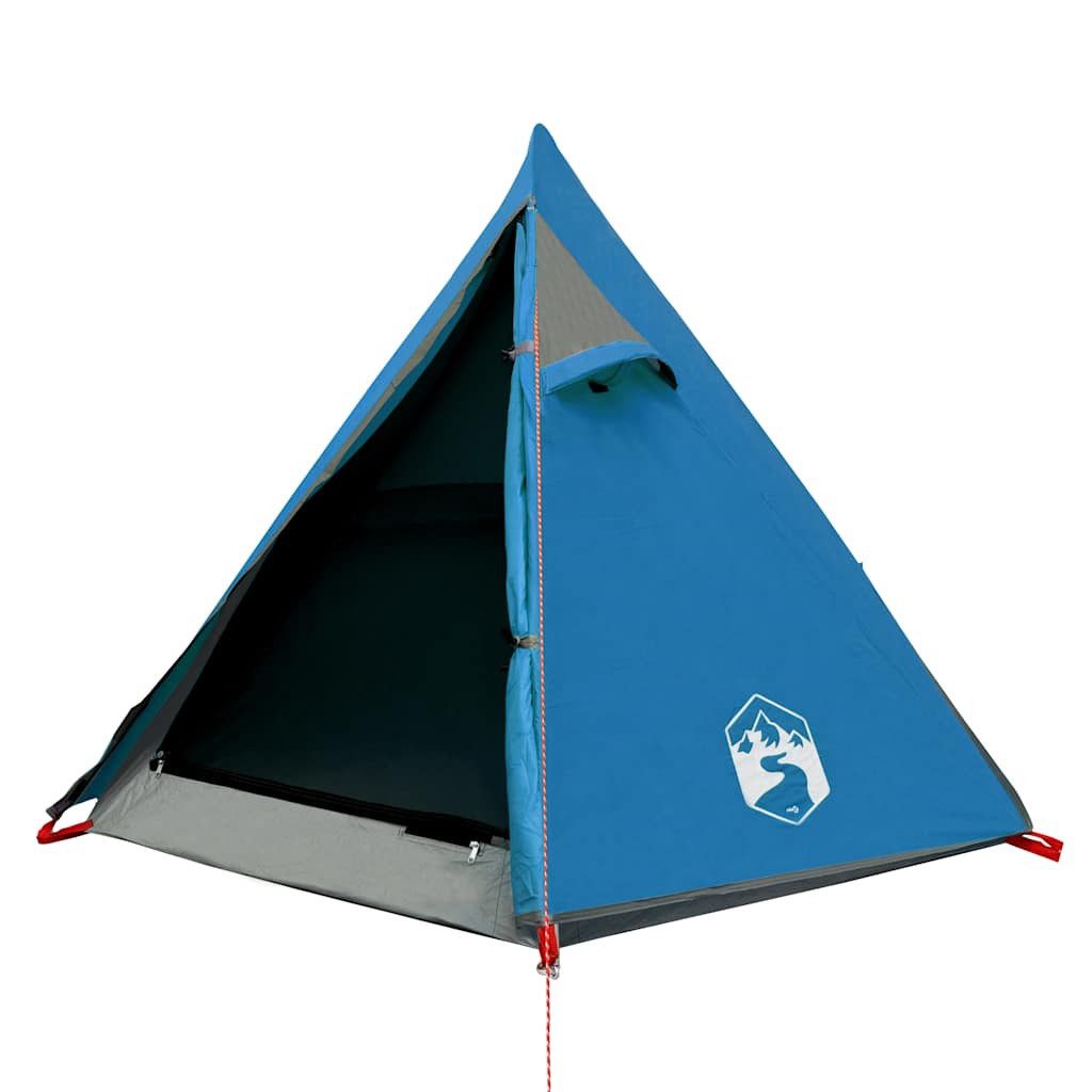 furnicato Faltzelt Campingzelt Kuppel 257x147x112 cm Blau, (1 tlg), Wetterfestes Trekkingzelt mit E-Anschluss und integrierten Netzwänden