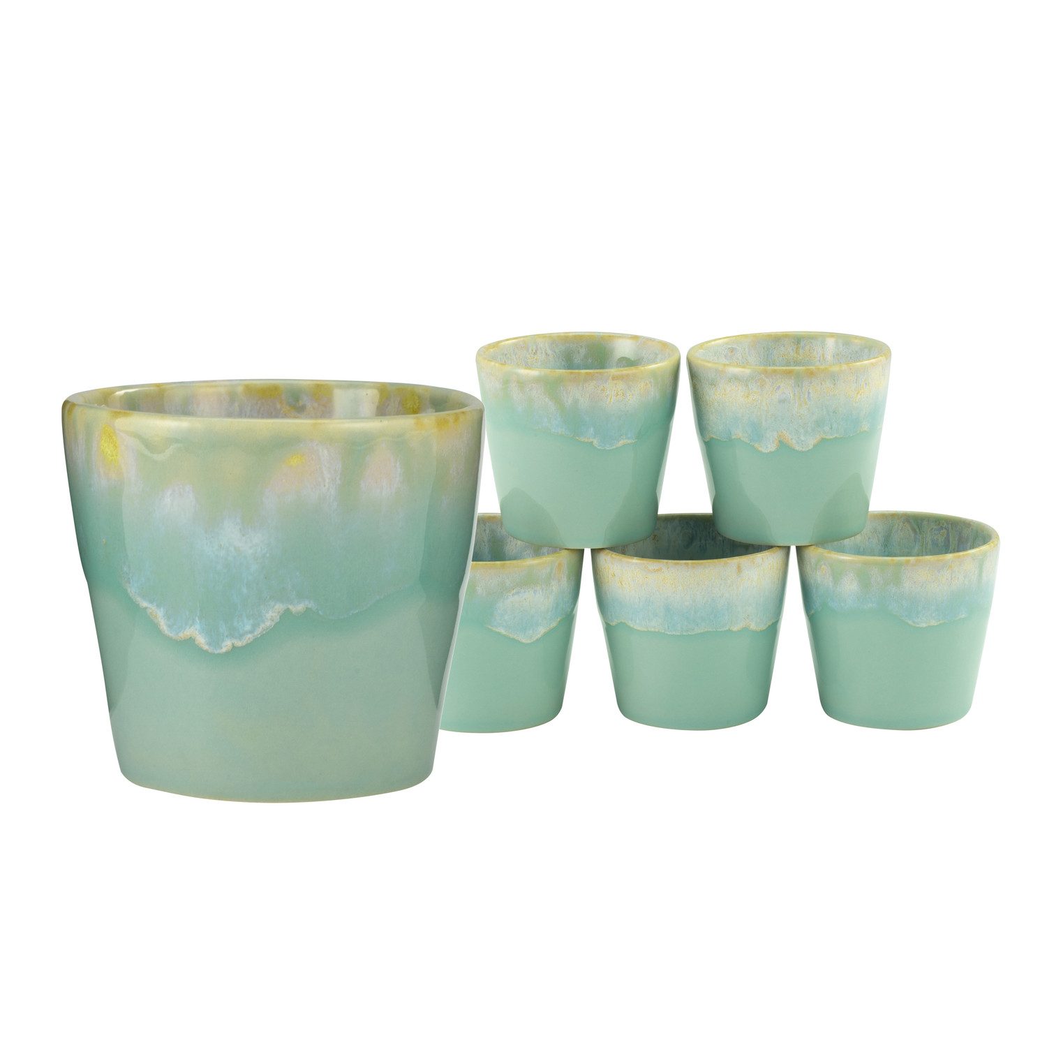 CreaTable Espressotasse Espresso Becher, 90 ml, 6-tlg., Steinzeug