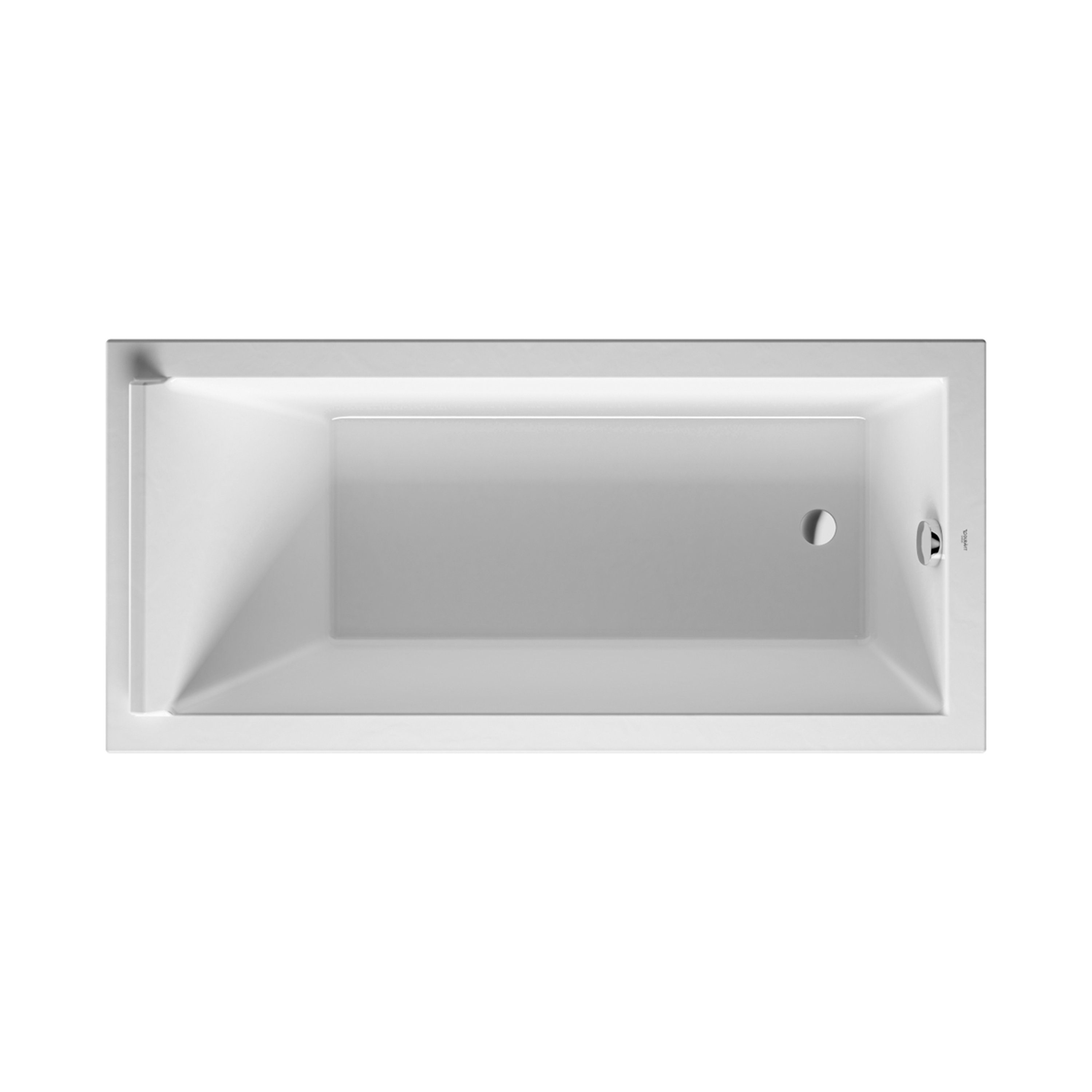 Duravit Badewanne Starck 1700 x 800 mm Weiß mit 1 Rückenschräge Acryl