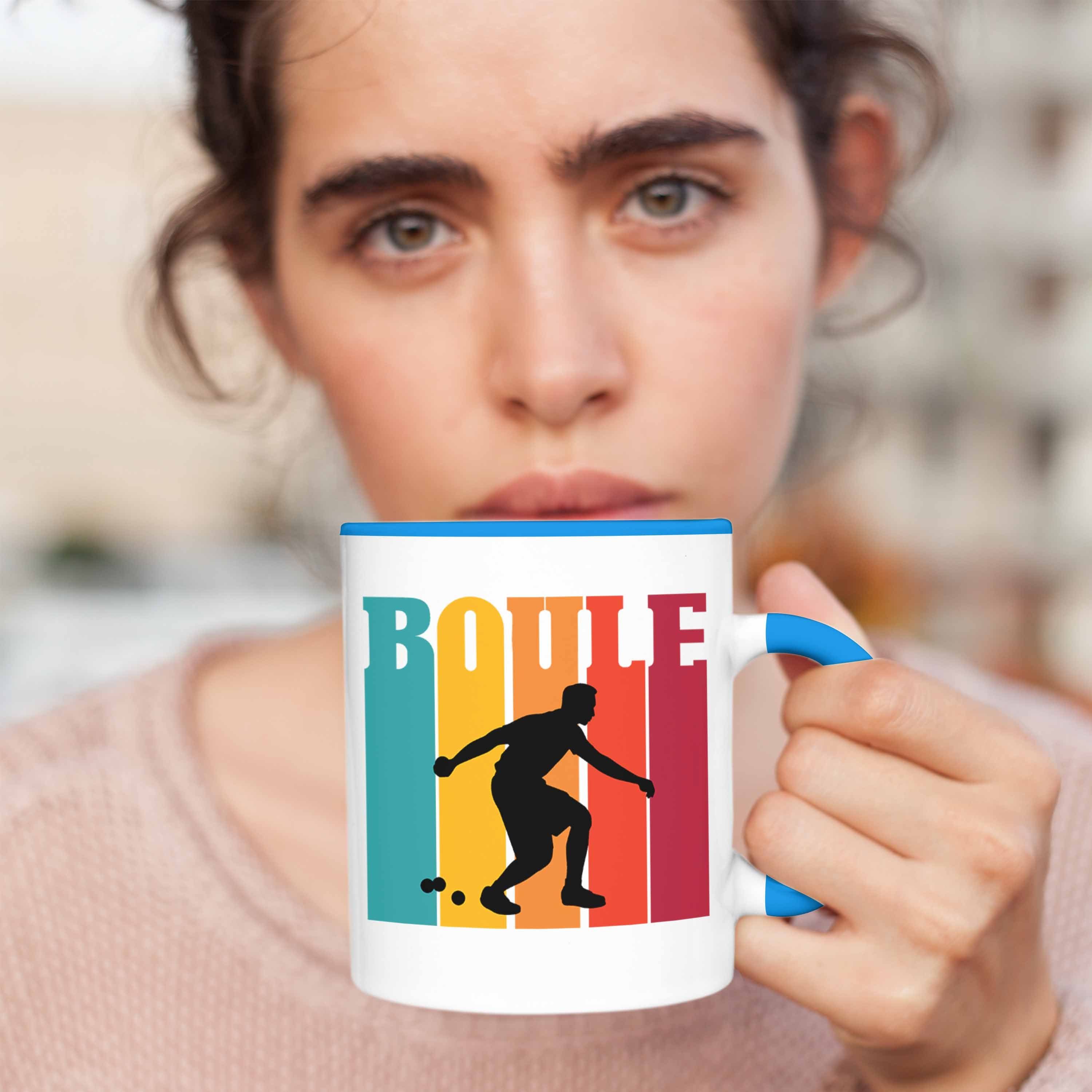 Spruch Trendation Geschenkidee Blau als für Tasse Boule Boule-Spieler Tasse