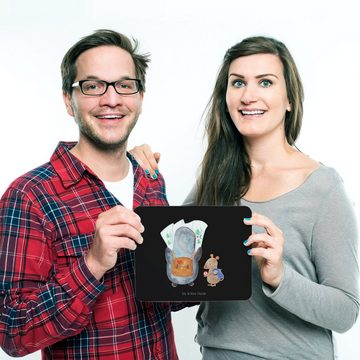Mr. & Mrs. Panda Mauspad Pinguin & Maus Wanderer - Schwarz - Geschenk, PC Zubehör, Computer zu (1-St), Rutschfest