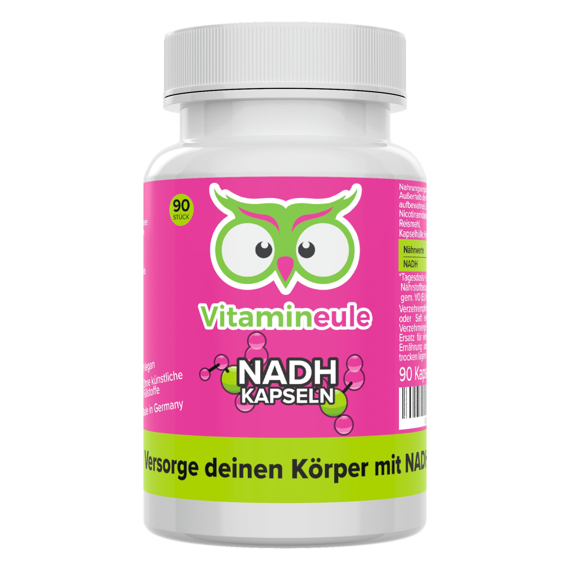 Vitamineule NADH Kapseln - 50 mg Nicotinamidadenindinukleotid - 90 Kapseln