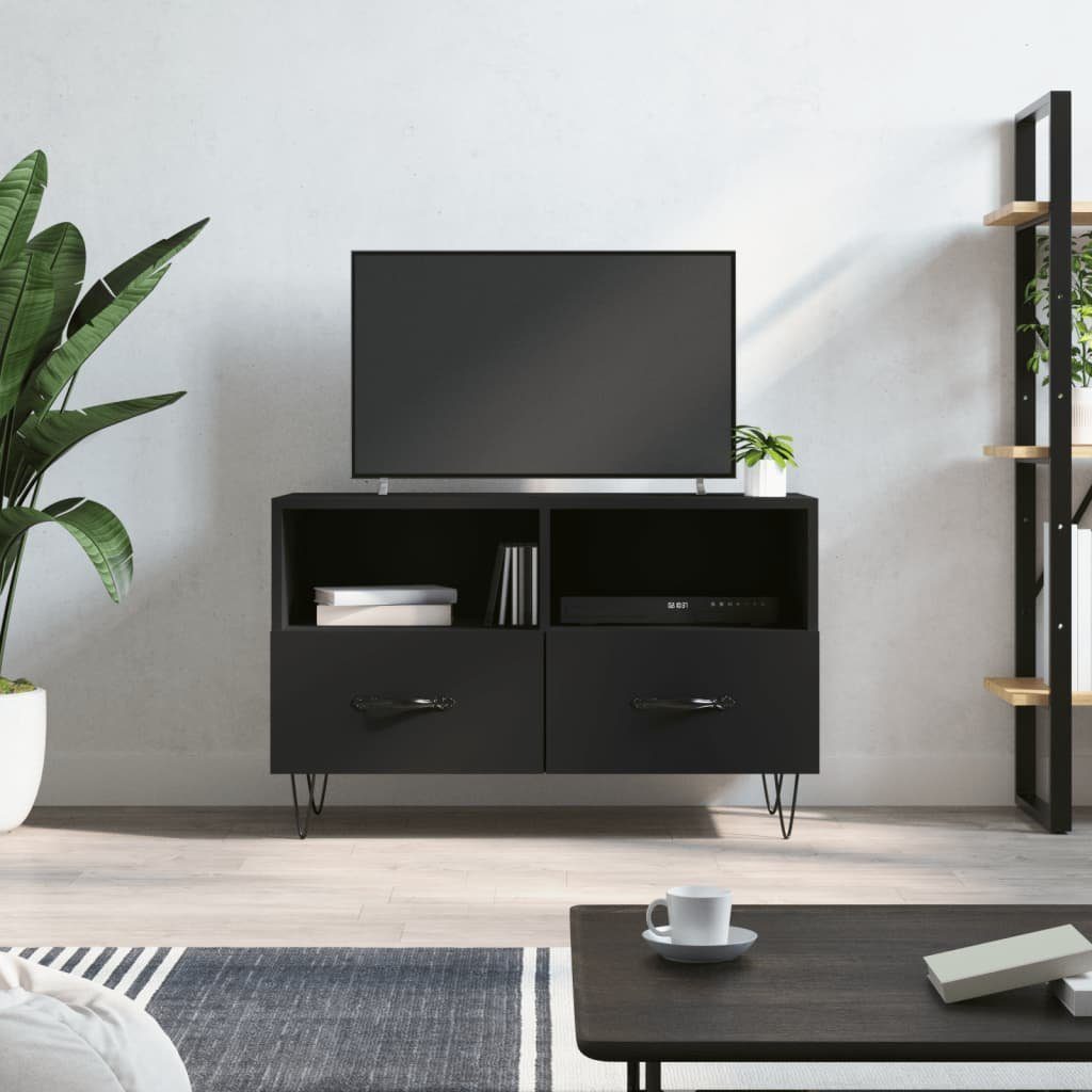 Holzwerkstoff furnicato 80x36x50 TV-Schrank Schwarz cm