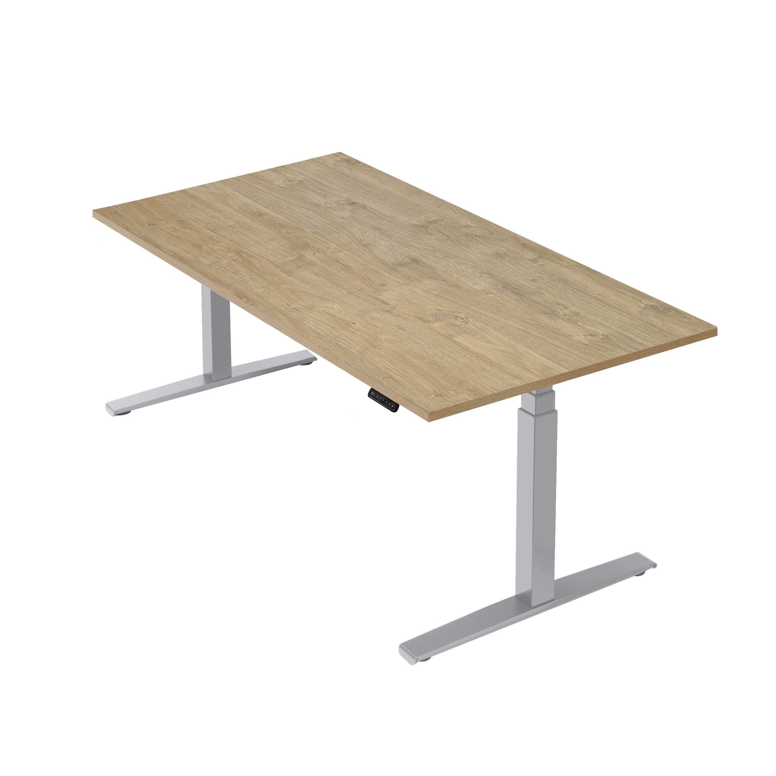 boho office® Schreibtisch Basic Line, Silber günstig online kaufen