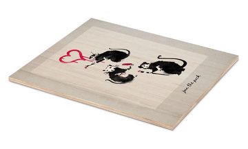 Posterlounge Holzbild Editors Choice, Banksy - Rats, Modern Illustration