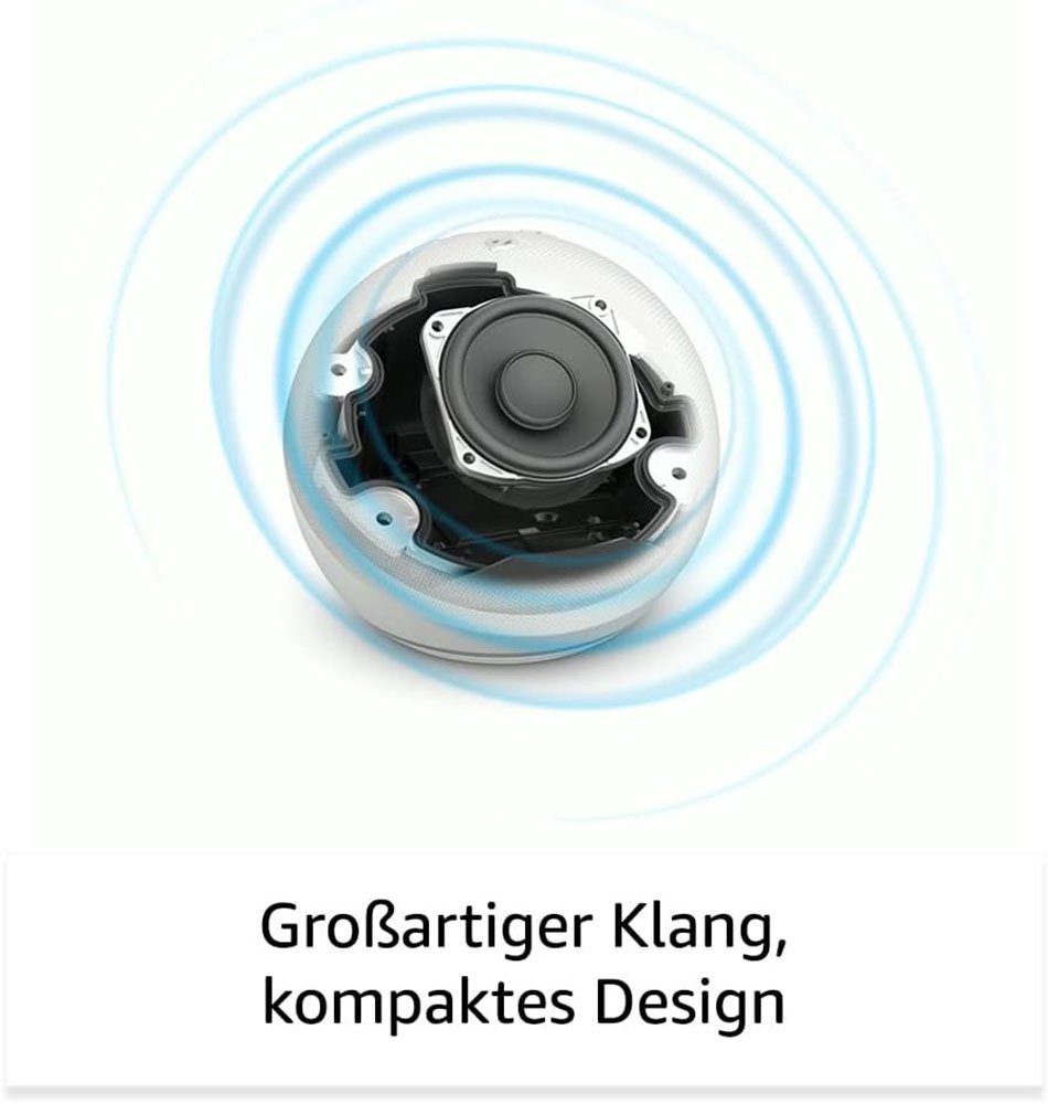 Klang, Anthrazit Dot (5. Gen), sattem Echo Bluetooth-Lautsprecher mit Amazon