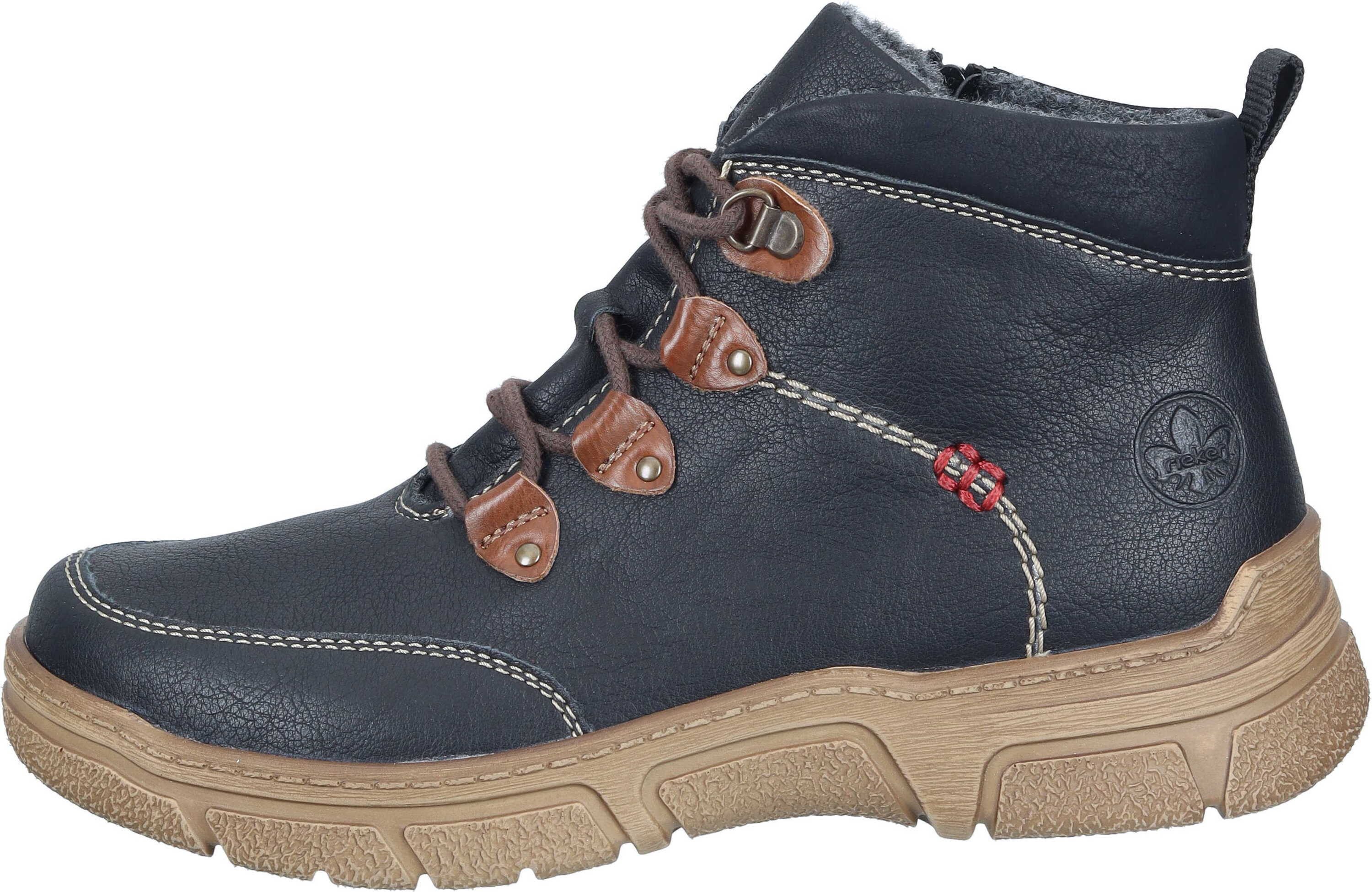 Rieker Stiefel Schnürstiefelette aus strapazierfähigem Synthetik