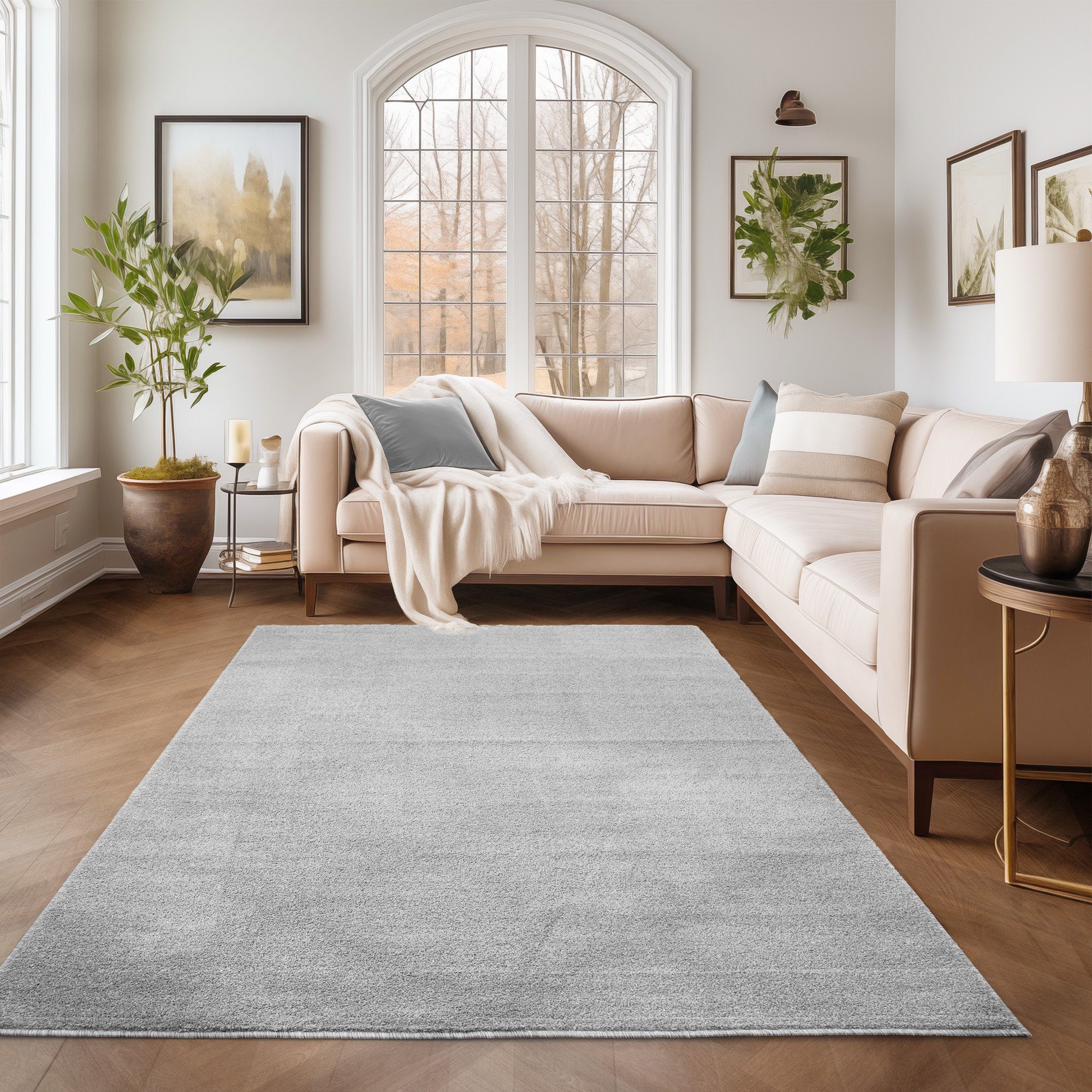 SIMPEX24 Teppich Unicolor - Einfarbig, Läufer, Höhe: 11 mm, Einfarbig Kurzf günstig online kaufen