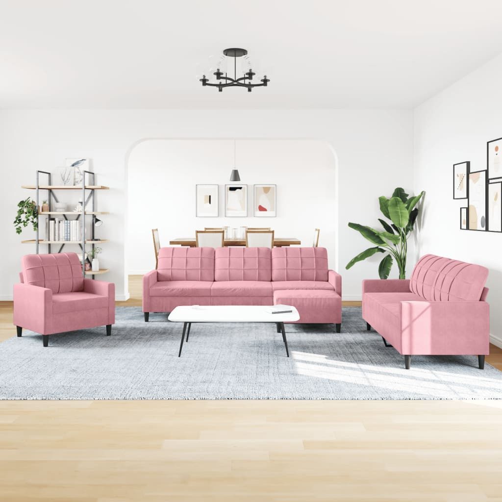 vidaXL Sofa 4-tlg. Sofagarnitur mit Kissen günstig online kaufen