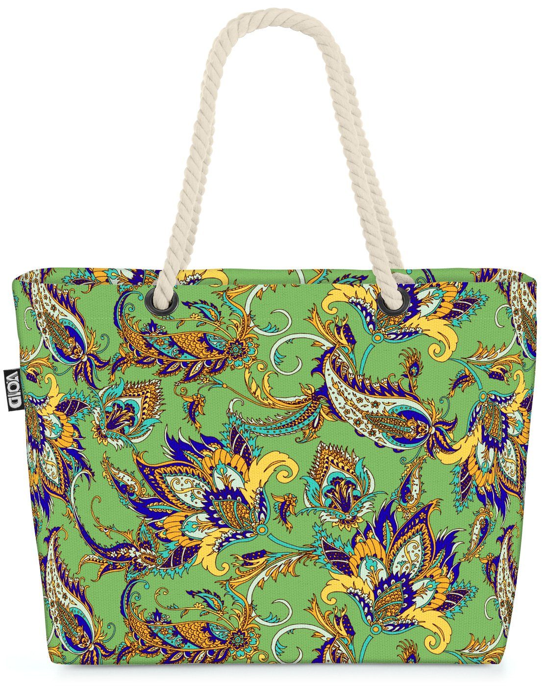 VOID Henkeltasche (1-tlg), Paisley Ornament Beach Bag Verziert Paisley-Muster ethnisch exotisch Floral