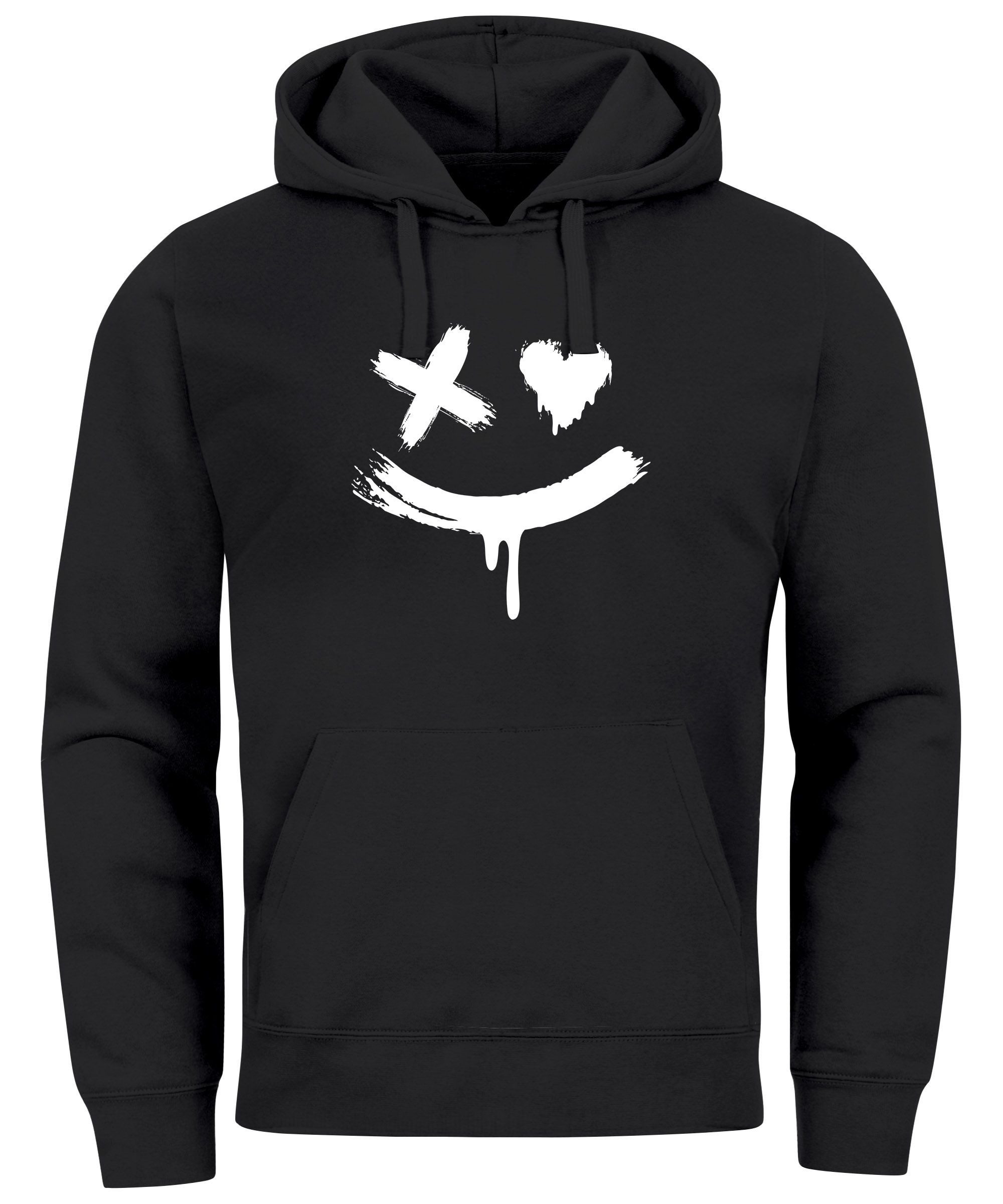 Hoodie Hoodie Herren Bedruckt Techwear Fashion Streetstyle Smiling Face