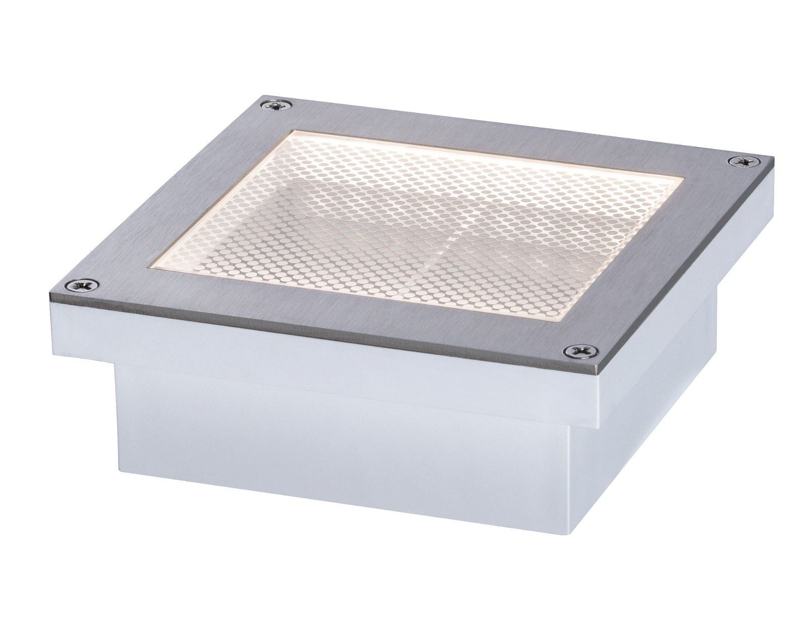 Paulmann LED Einbauleuchte Brick IP67 100x100mm 3000K 0,8W 25lm 230V Alu, Grau Metall, Edelstahl, LED fest integriert, Warmweiß, Bodeneinbauleuchte, Bewegungsmelder