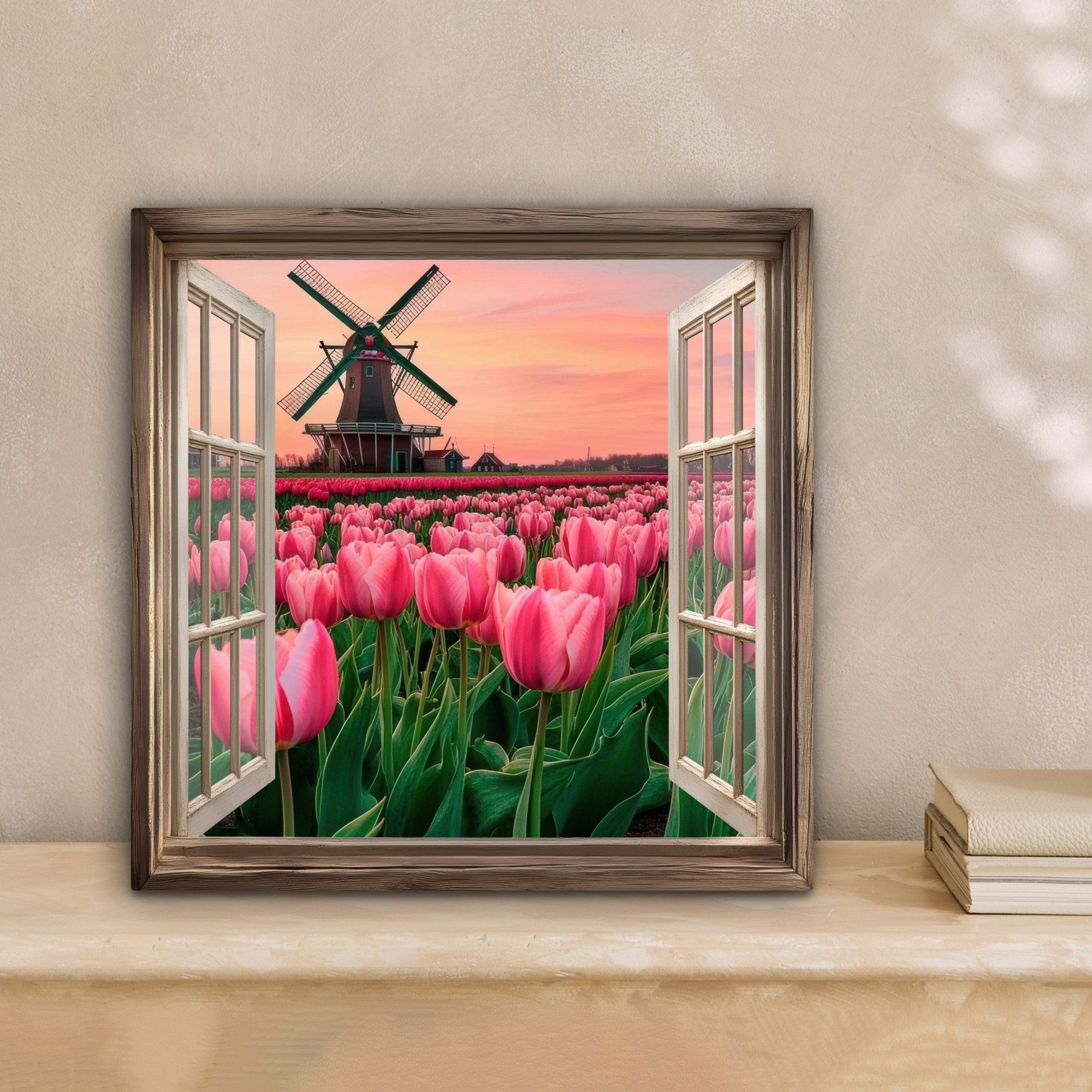 OneMillionCanvasses® Leinwandbild Ausblick - Tulpen - günstig online kaufen