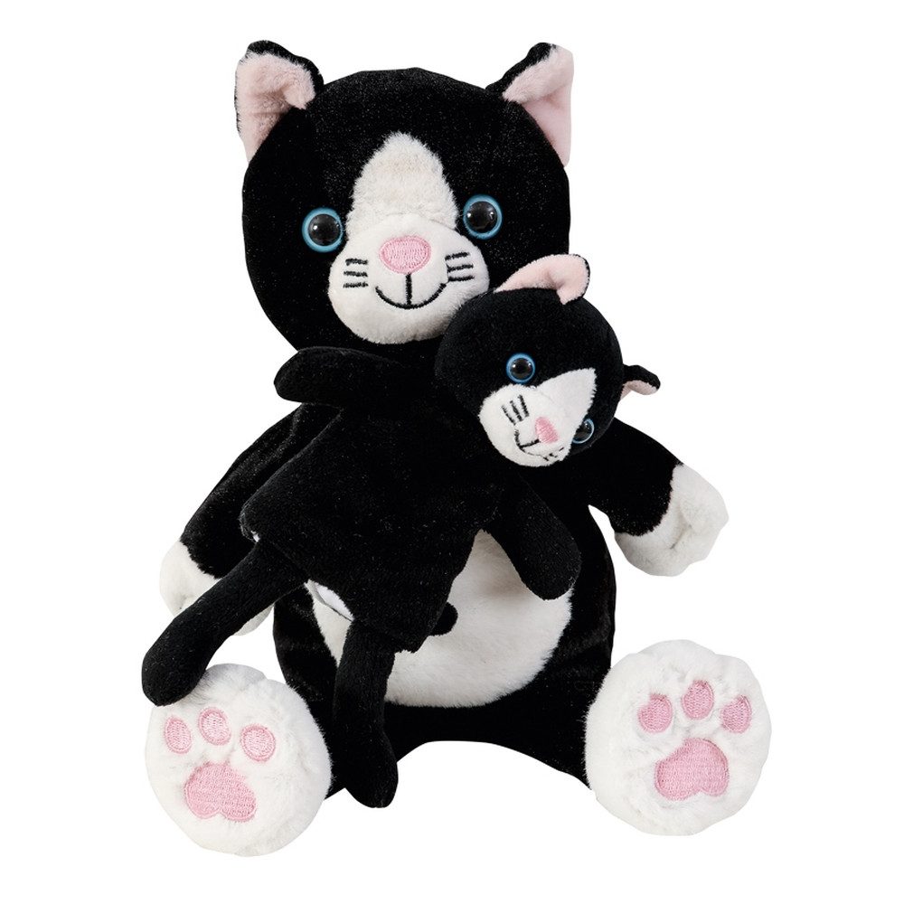 Toynamics Europe Handpuppe Handpuppe Katze Mutter mit Kind Cara und Mimi 30cm