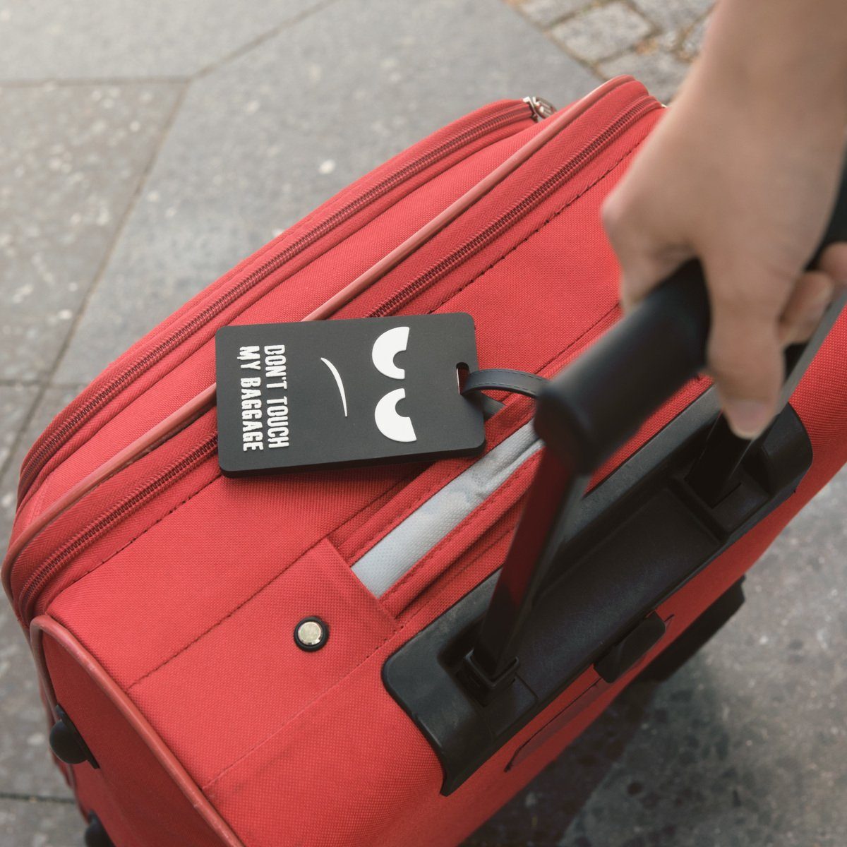 kwmobile Kofferhülle Kofferanhänger Adressanhänger Koffer Tag, Namensschild Schulranzen Gepäck Anhänger - Reise Gepäckanhänger