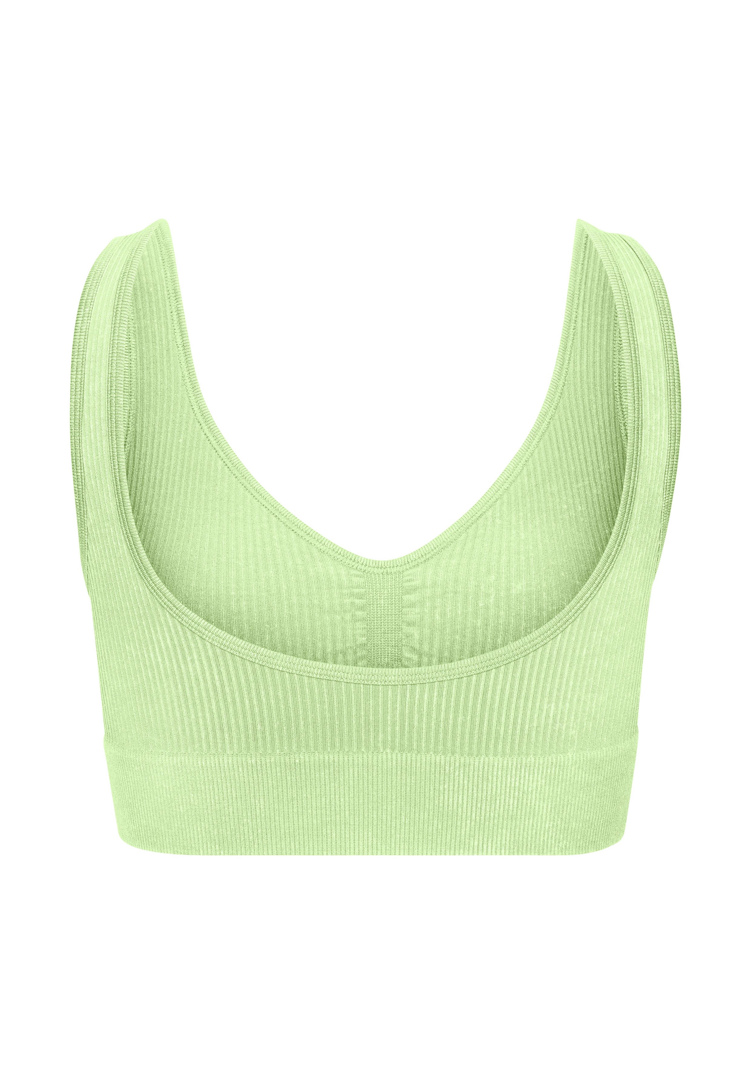 LASCANA Sporttop mit Rippstruktur und abgerundeten V-Ausschnitt. Reduzierter Preis € 16,99. Unverbindliche Preisempfehlung € 26,99