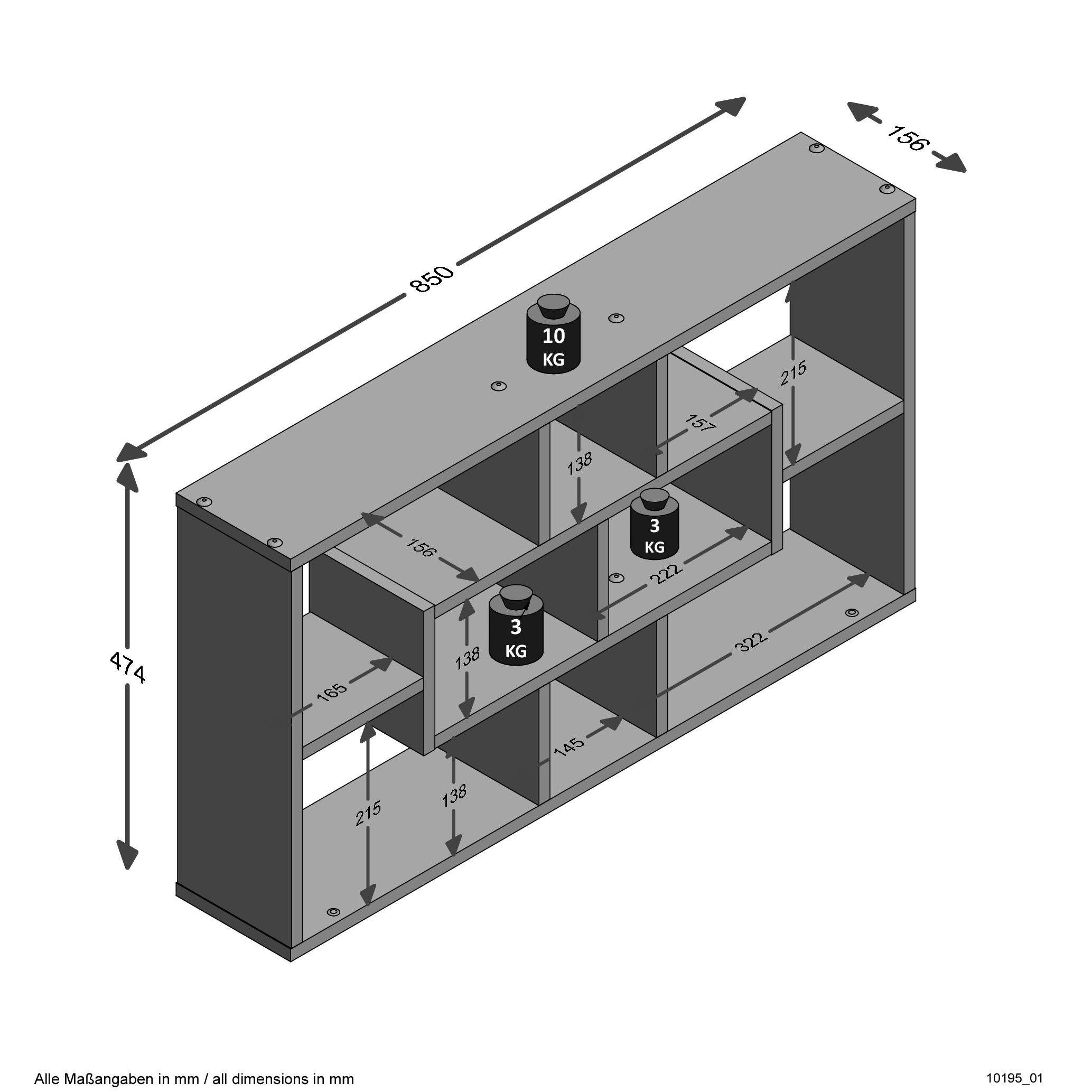 FMD Wandregal Lasse günstig online kaufen