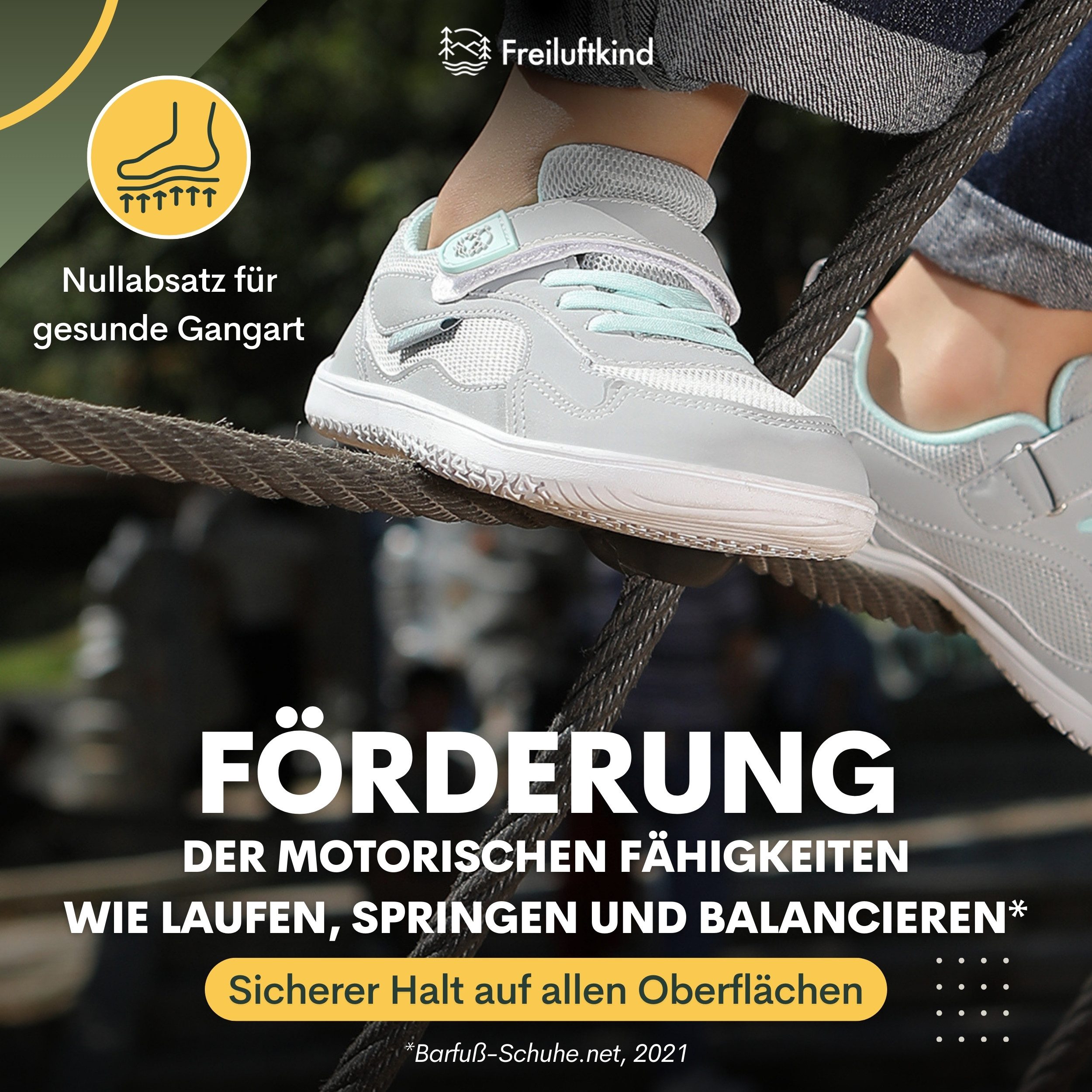 Freiluftkind Everest Kids – Barfußschuhe – für eine ideale Fußentwicklung Barfußschuh Gesunde Fußentwicklung, Wasserabweisend, Wärmeregulierend
