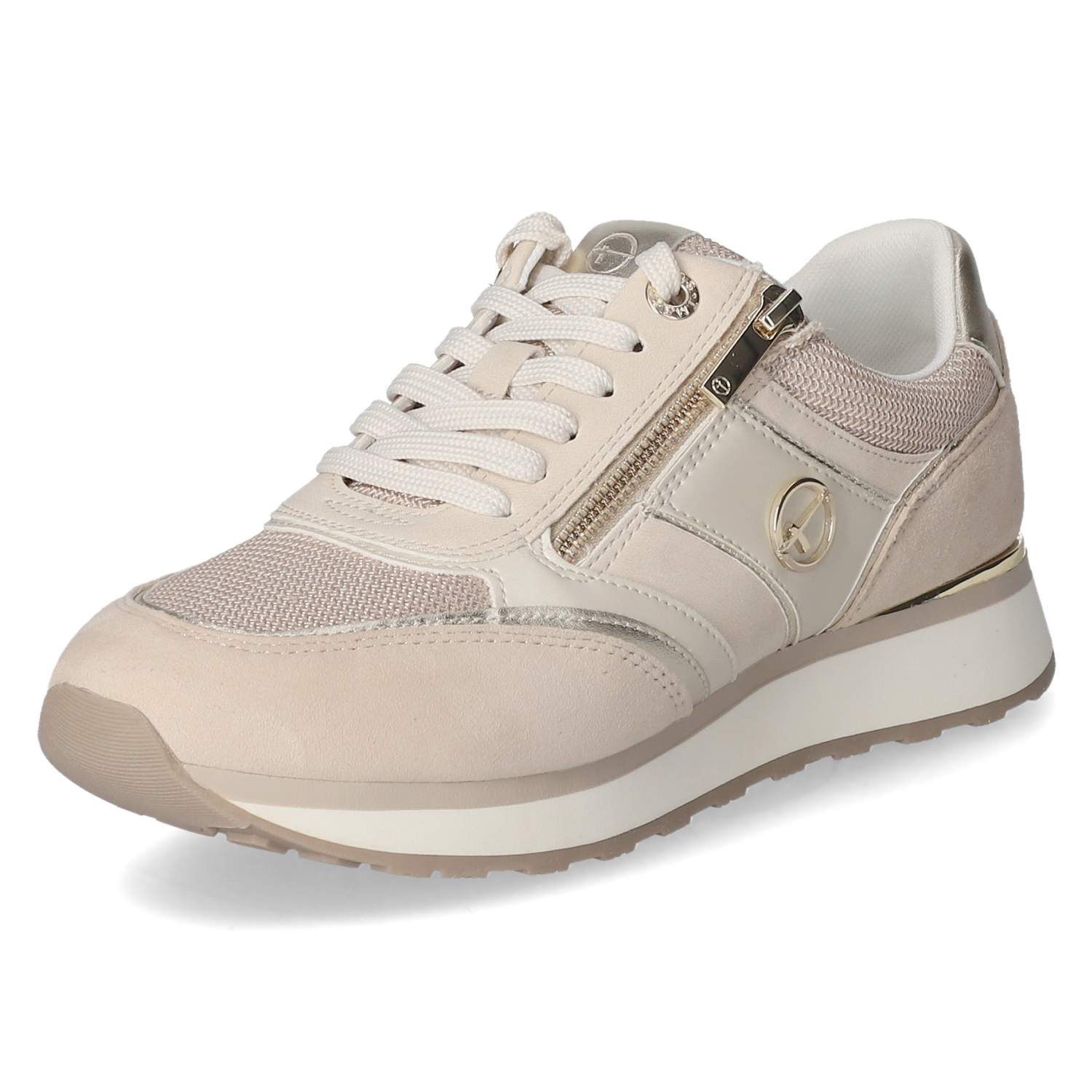 Tamaris Tamaris 1-23726-43/484 Damen Synthetik, Leder & Textil beige Schnürschuh