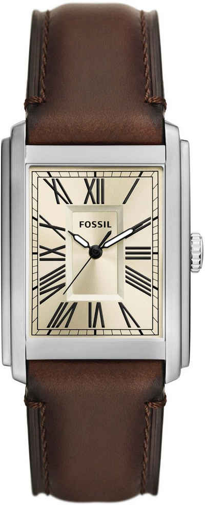 Fossil Quarzuhr CARRAWAY, FS6012, Armbanduhr, Herrenuhr, Nachhaltigkeitssiegel