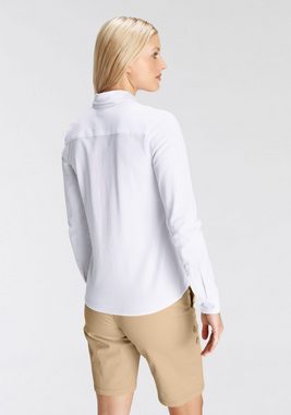 DELMAO Shirtbluse mit Polokragen und Kontrastdetails ---NEUE MARKE!