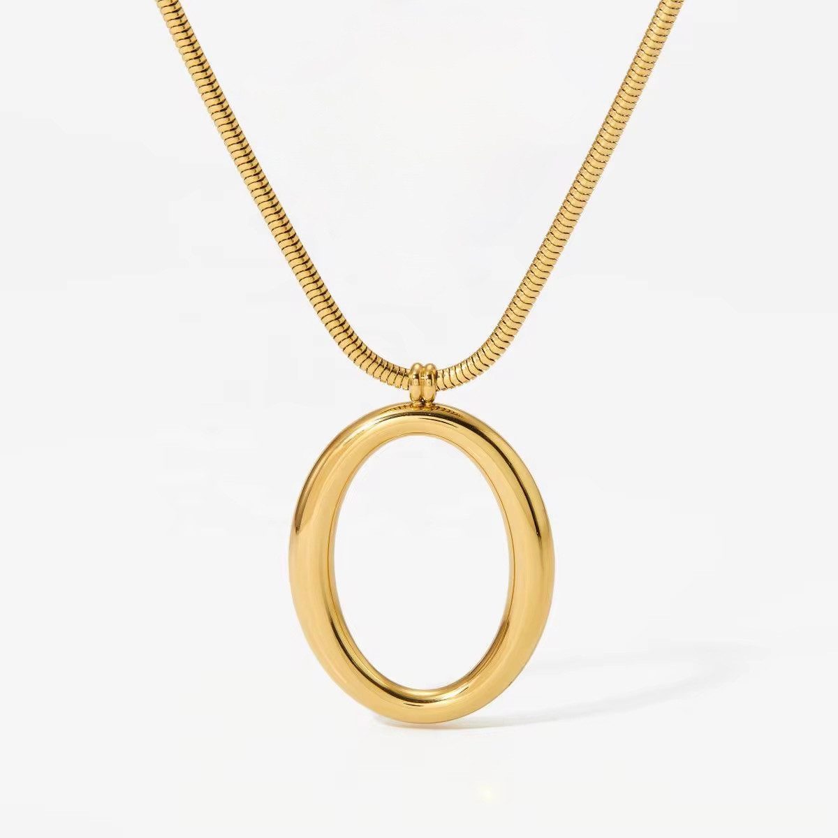 ROUGEMONT Kette mit Anhänger Moderne Damen Halskette Statement Kette Hypoallergen 45cm, Für empfindliche Haut