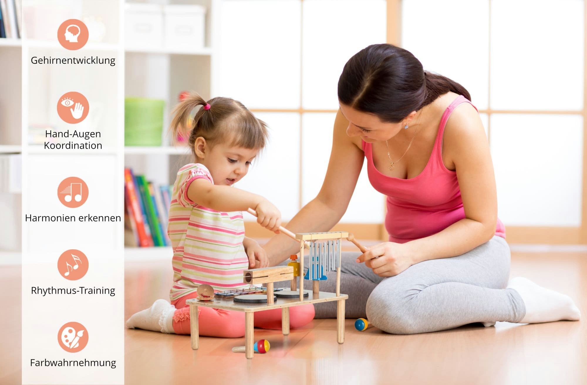 Classic Cantabile Spielzeug-Musikinstrument MT-121 12 in 1 Percussion Musik günstig online kaufen