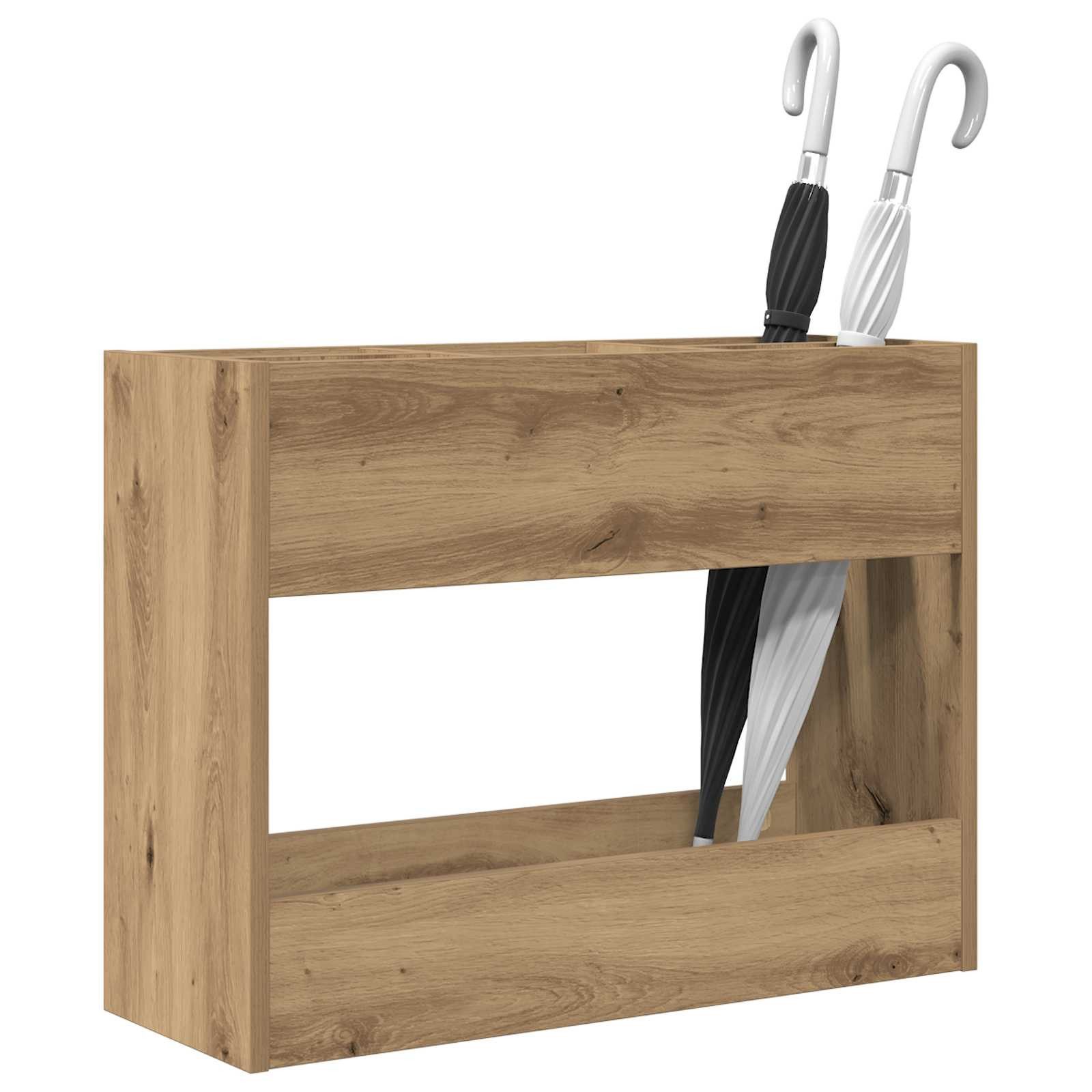 vidaXL Schirmständer 65 x 24 x 50 cm Schirmständer aus Holzwerkstoff 65x24x50 cm für drinne