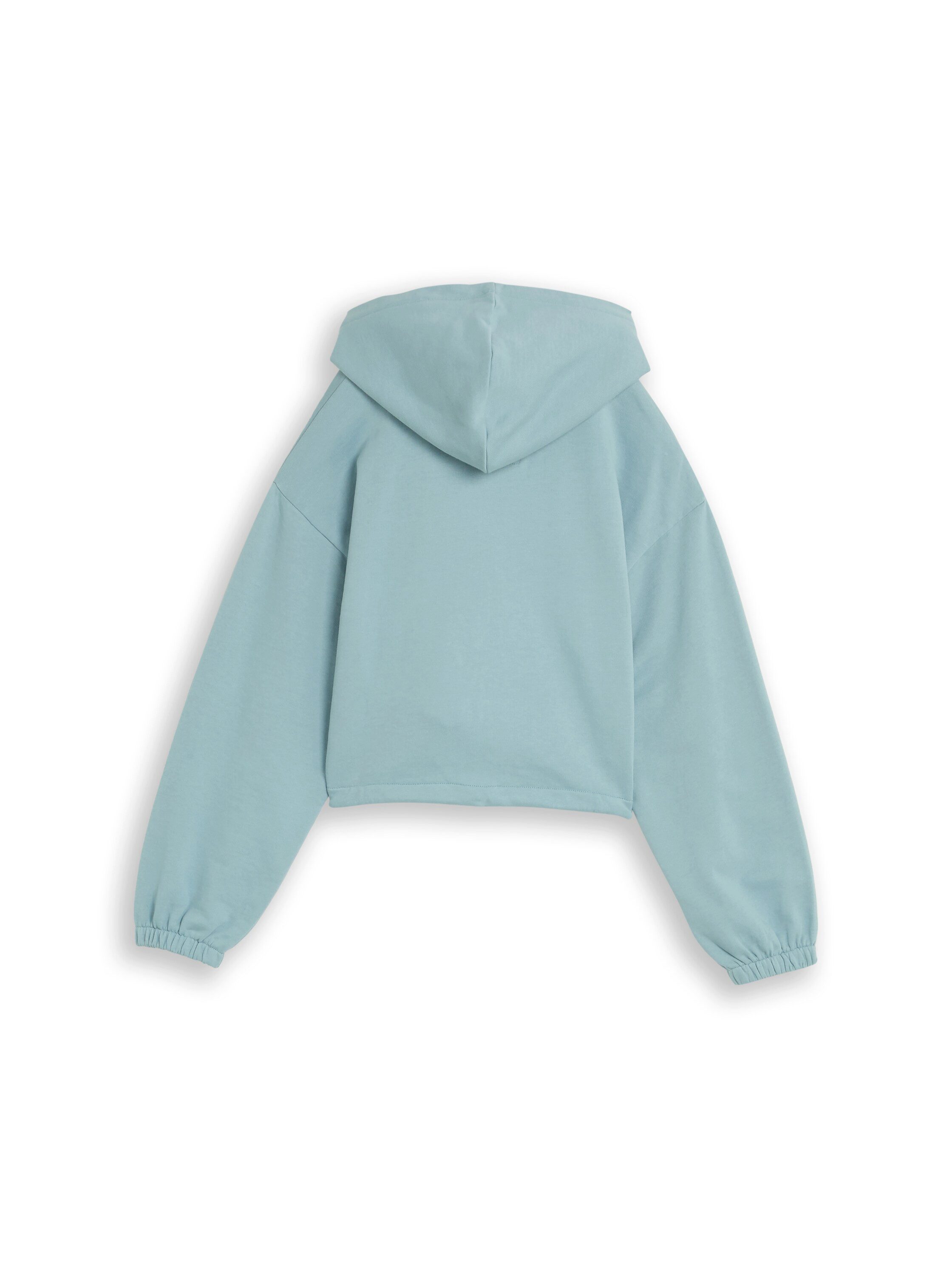 TOM TAILOR Sweatjacke Full Zip mit Kordelzug in kurzer Form – Bild 3 von 4