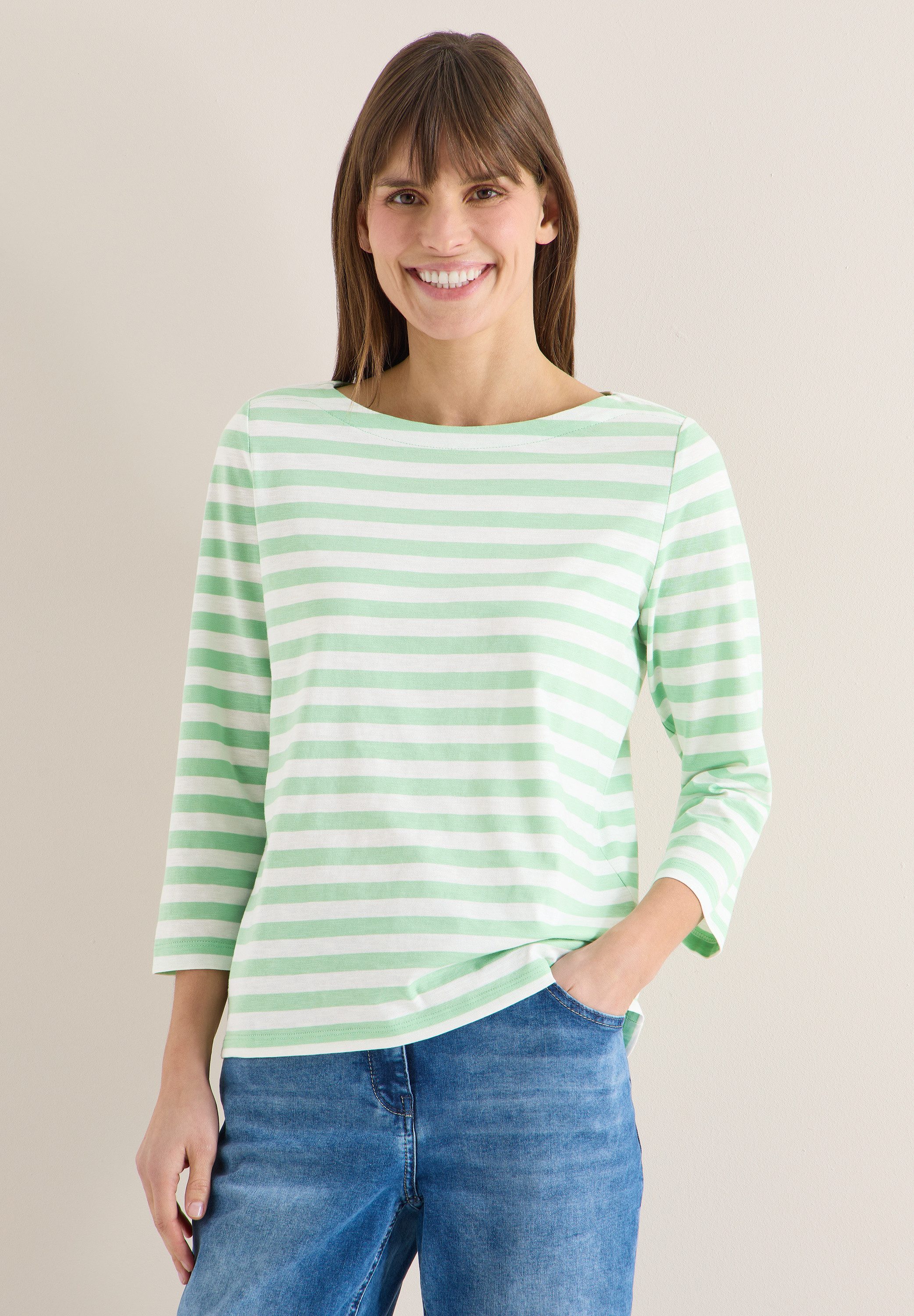 CECIL 3/4-Arm-Shirt mit U-Boot-Ausschnitt