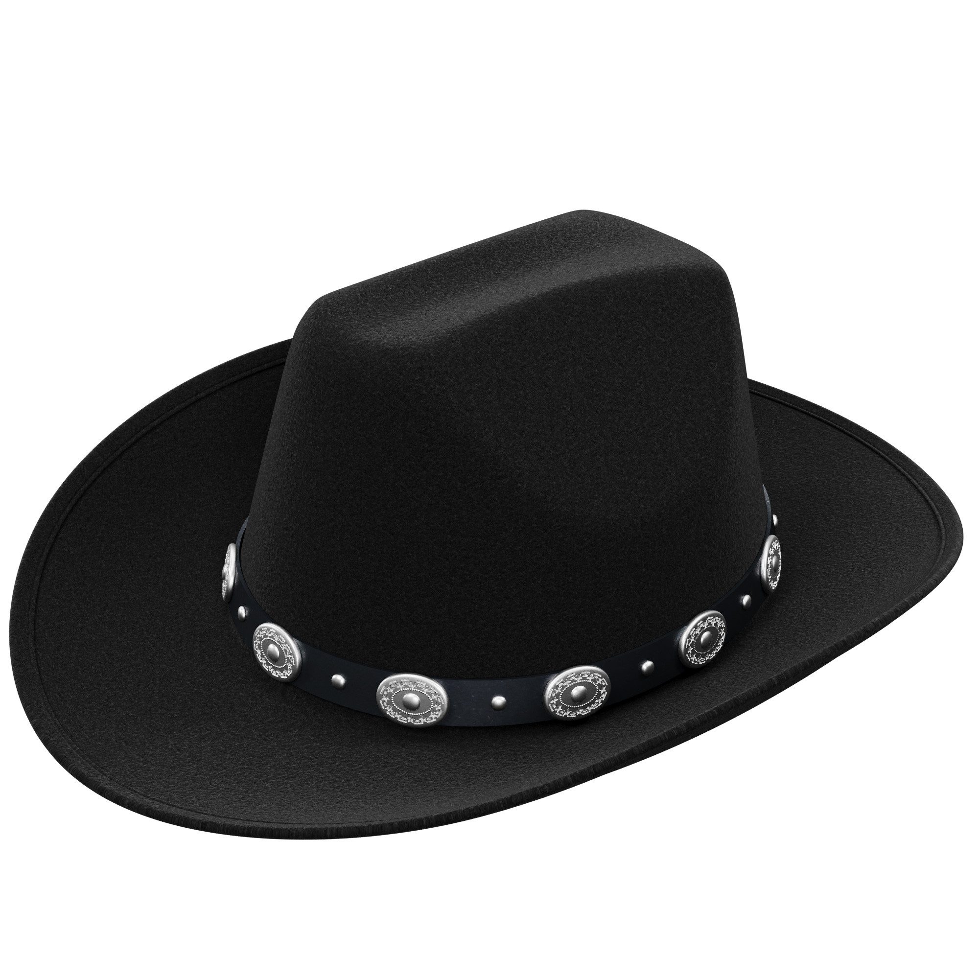 Wellgro Zylinder Cowboy Hut für Erwachsene schwarz