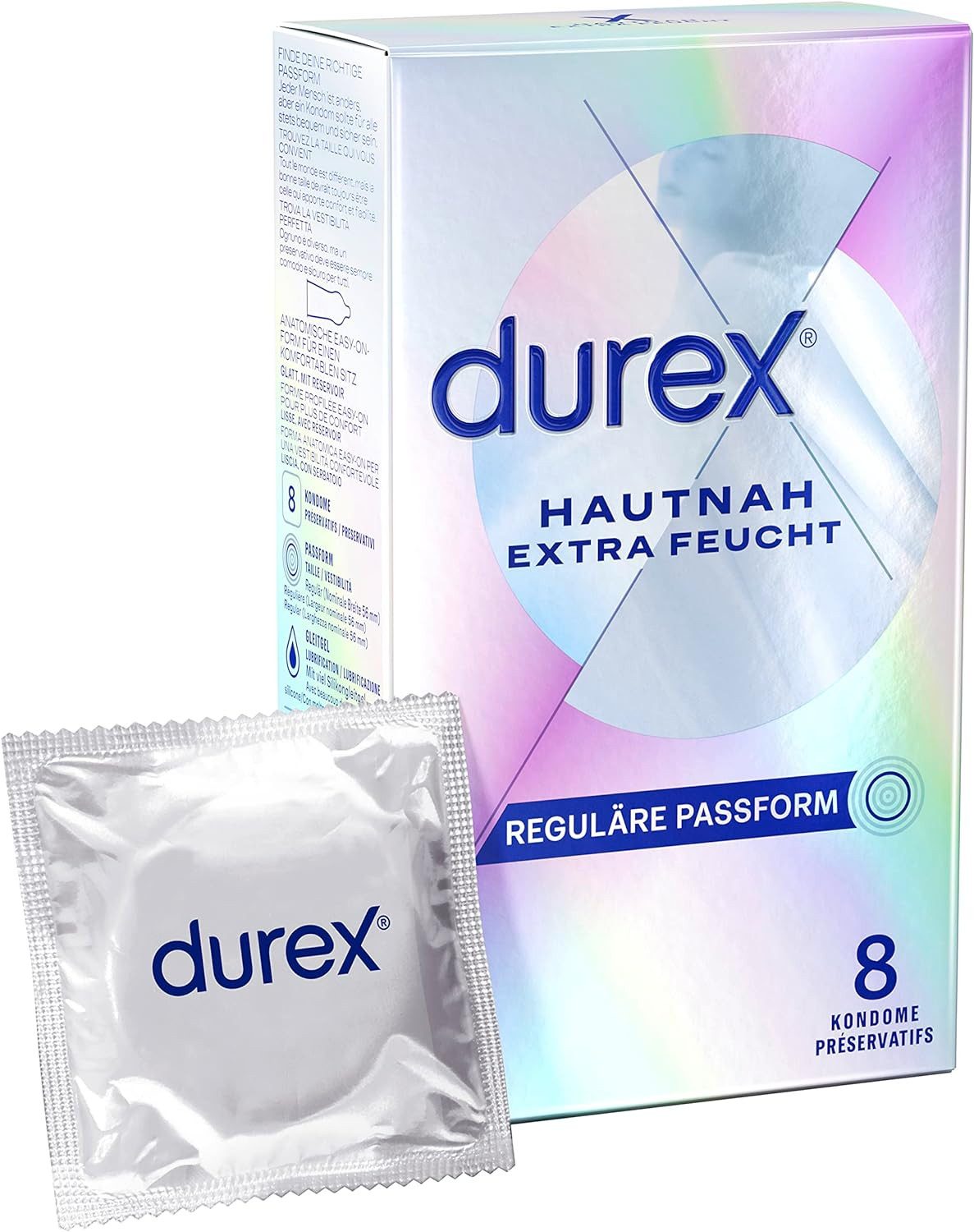 Kondome Hautnah Extra Feucht - Ultra dünn, mit anatomischer Easy-On-Form