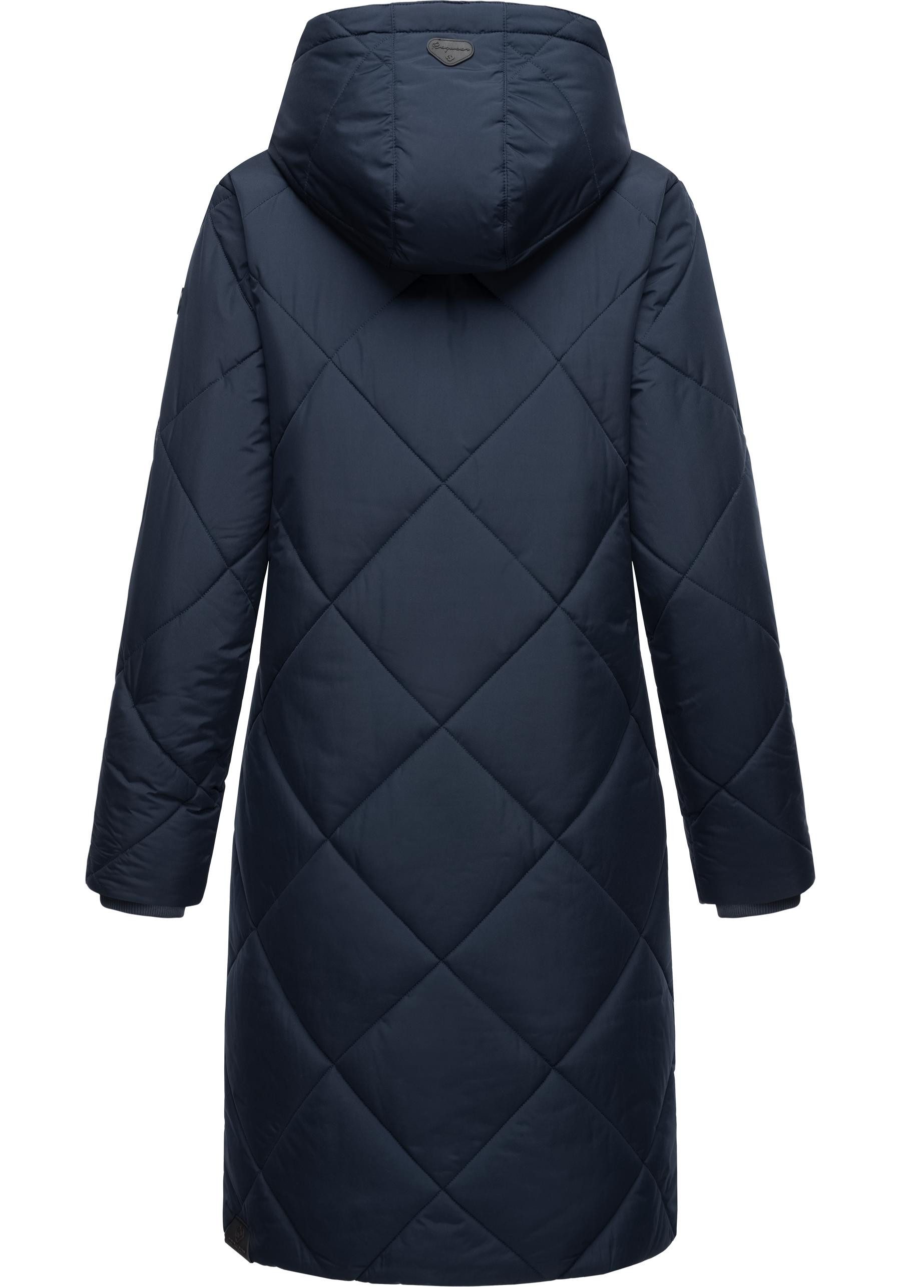 Ragwear Steppmantel Rebela stylischer Winterparka mit abnehmbarer Kapuze