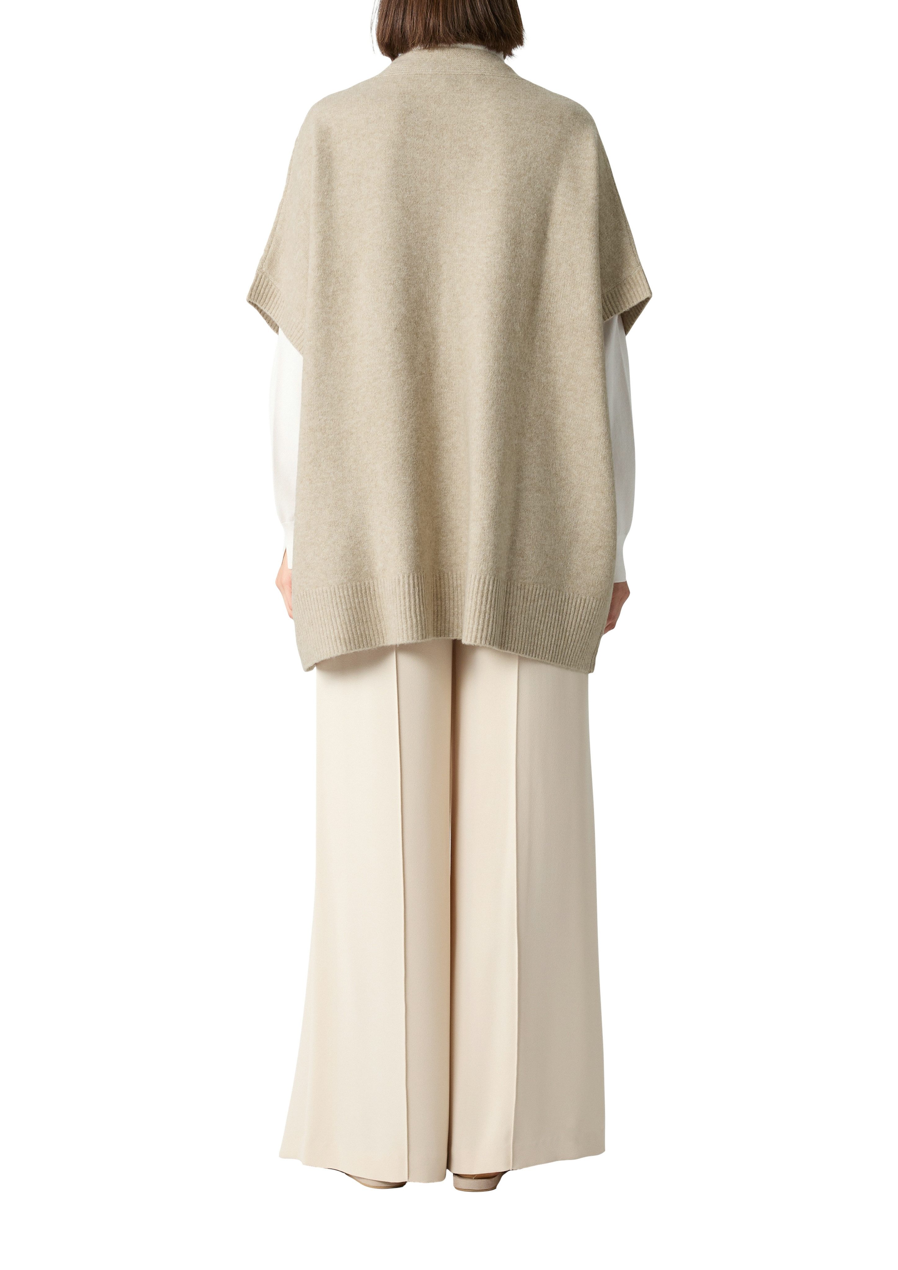 comma Strickjacke im Poncho-Style mit 1-Knopf-Verschluss