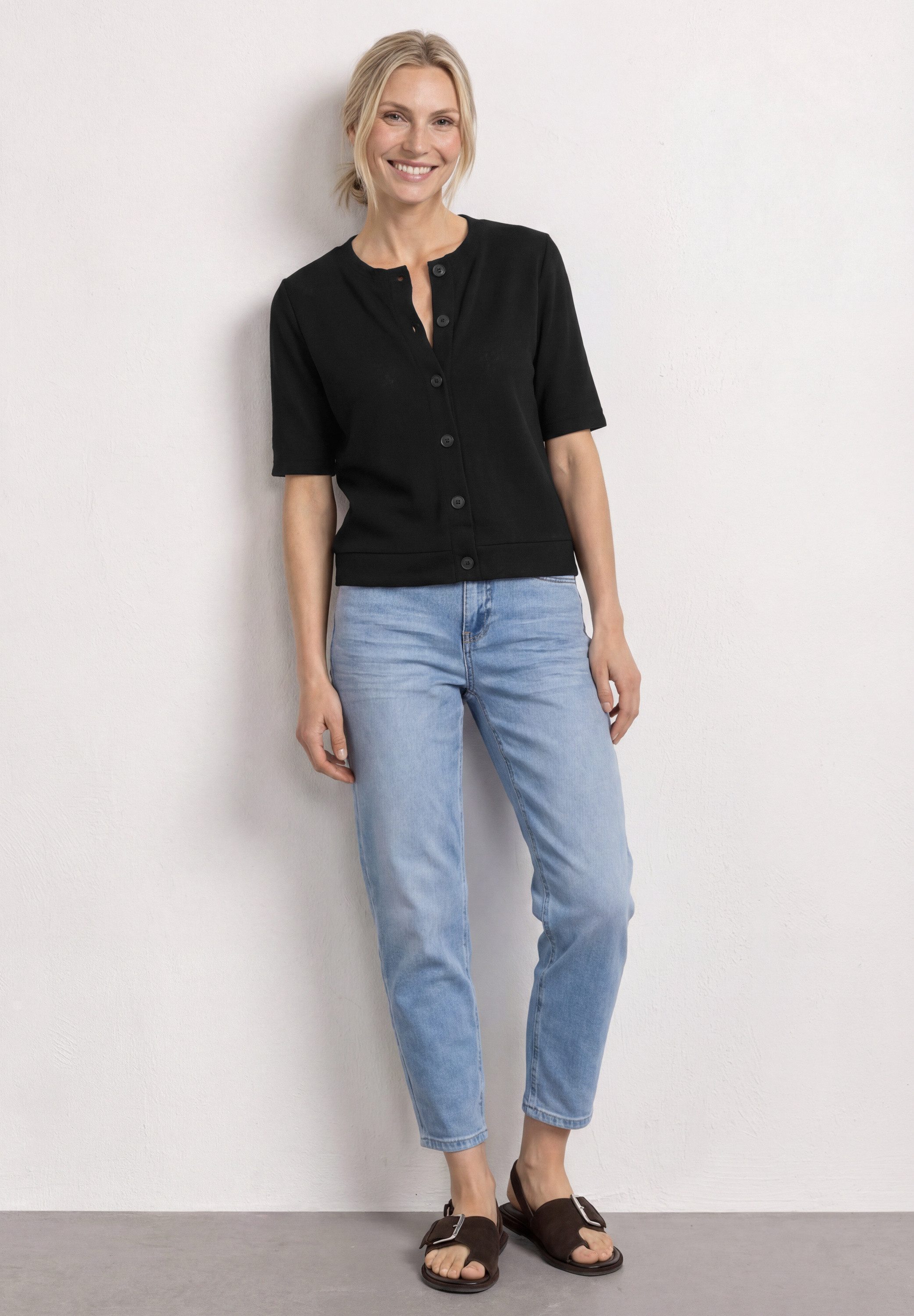 STREET ONE Cardigan mit durchgehender Knopfleiste vorn