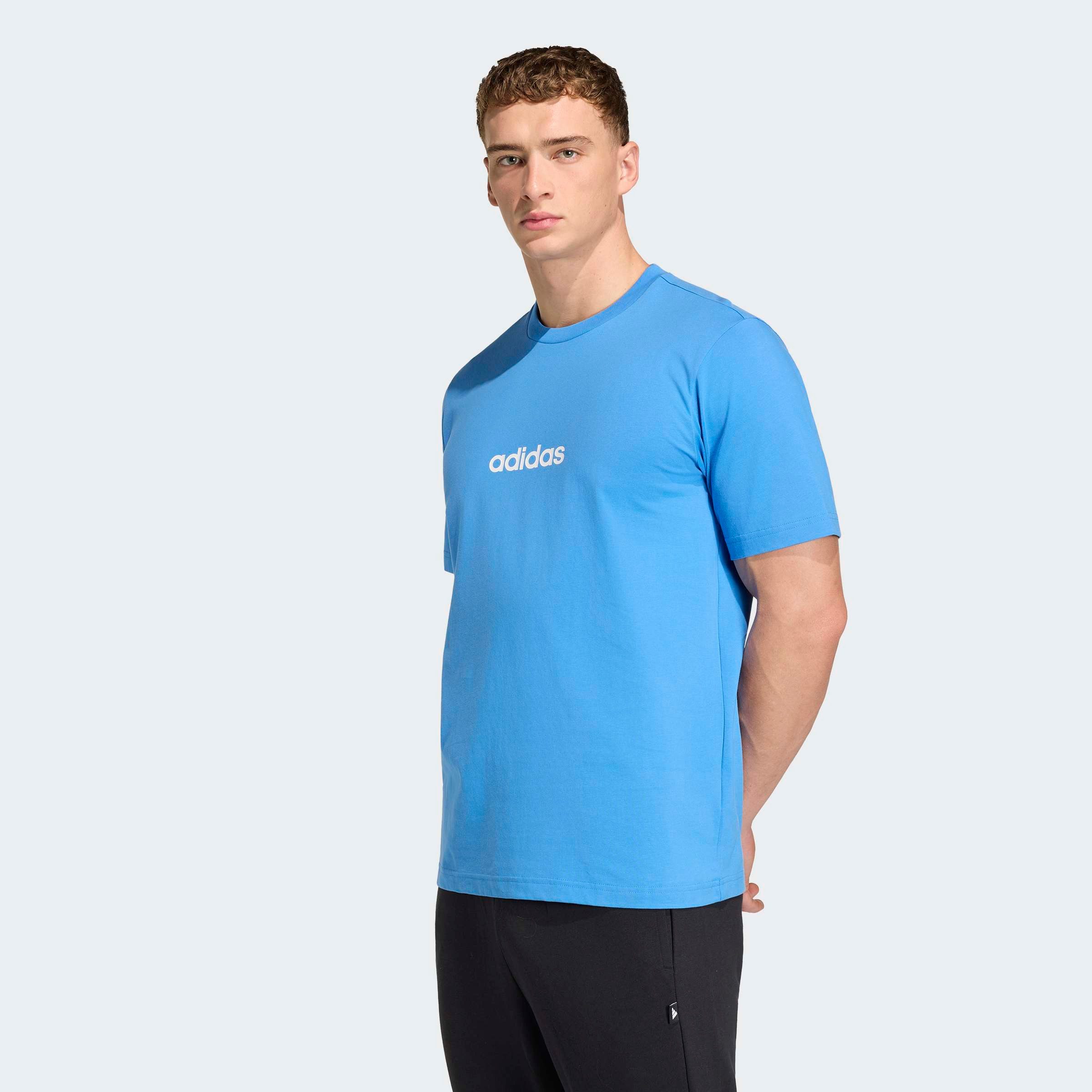 adidas Sportswear T-Shirt ESSENTIALS LINEAR SINGLE JERSEY überschnittene Sc günstig online kaufen