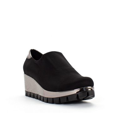 Celal Gültekin 317-401 Black/Silver Casual Wedge Shoes Slipper