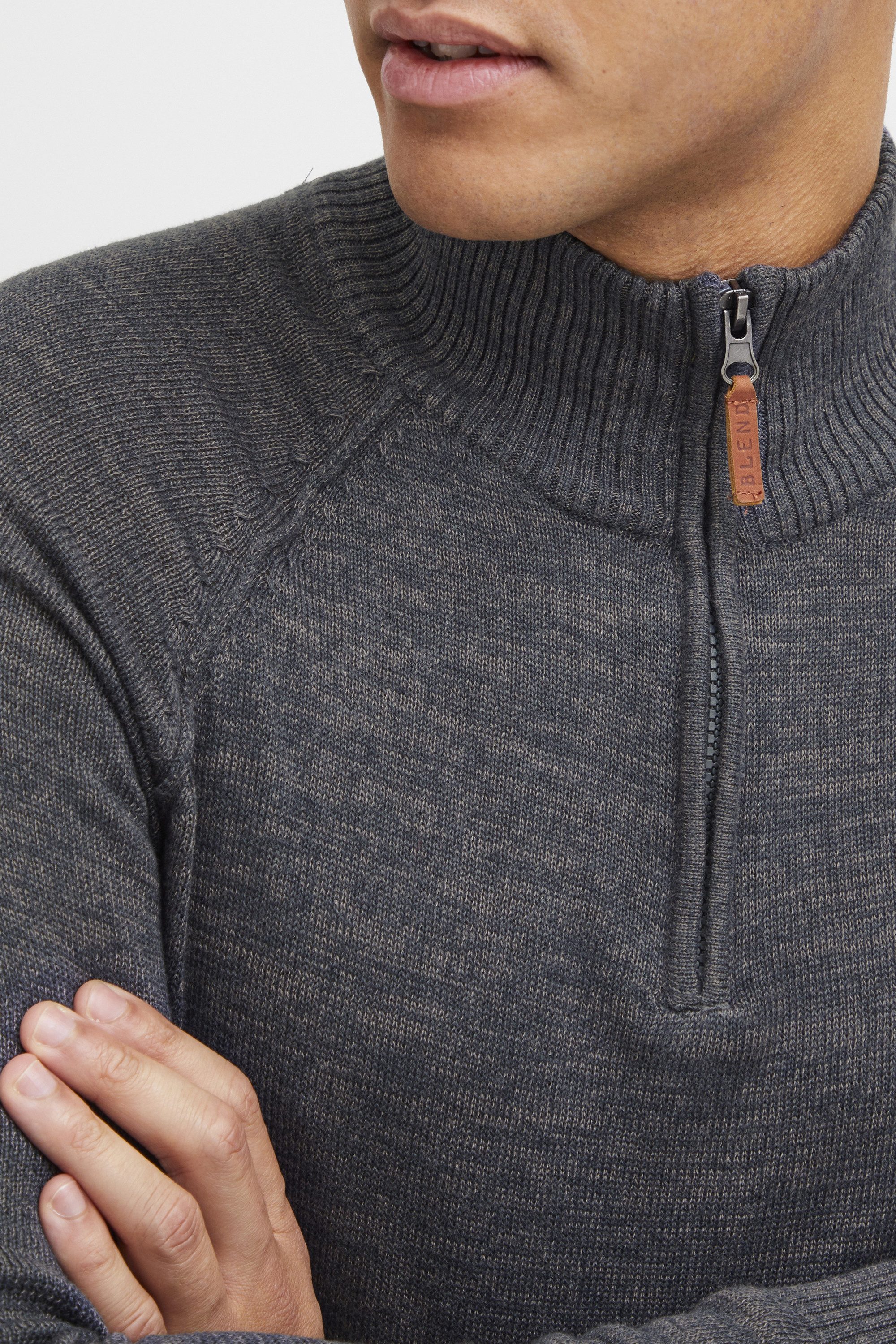 Blend Troyer BHDanovan Strickpullover in MeLange-Optik